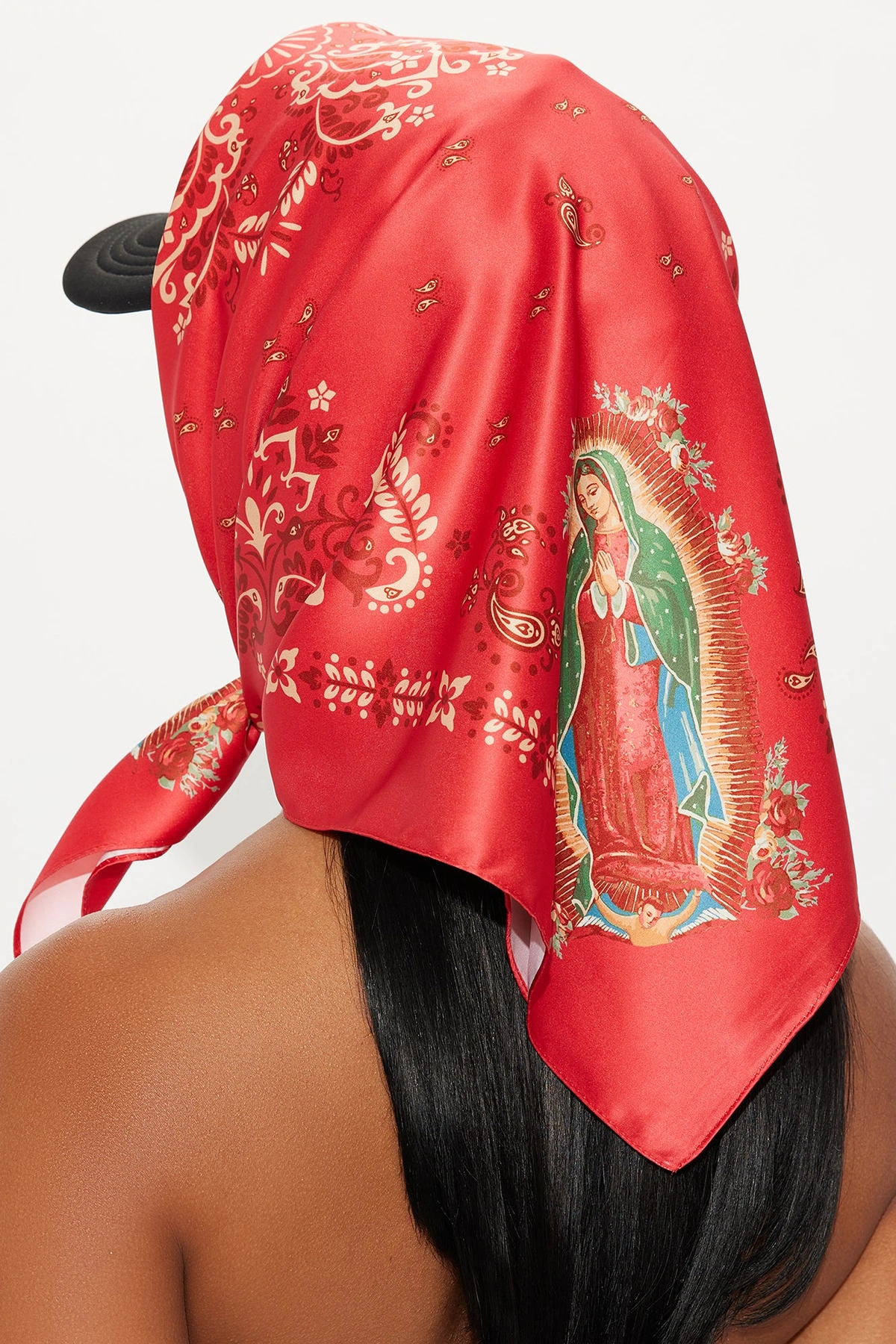 Faith Over Fear Head Scarf - Red/combo — Vermelho/combinação