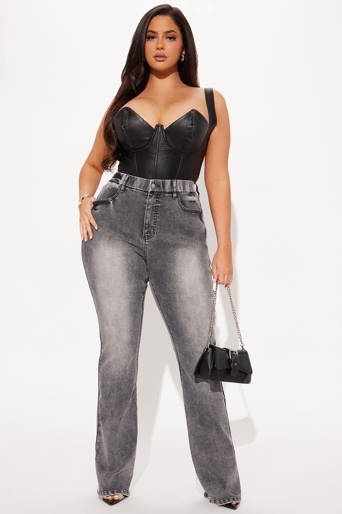 Tall She Stands Out Tummy Control Bootcut Jeans - Grey — Cinzento