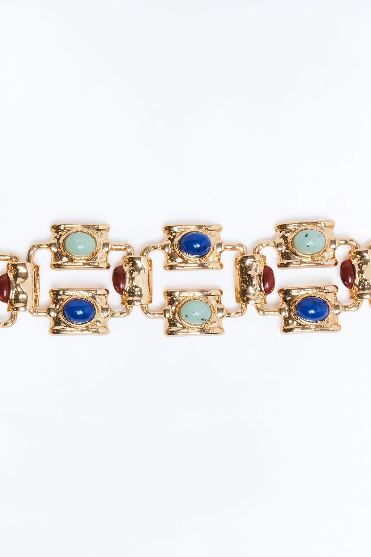 Gabriela Jeweled Chain Belt - Multi Color — Multicolor