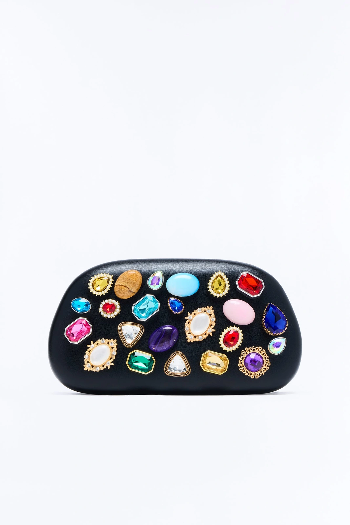 Filthy Rich Jeweled Clutch Handbag - Multi Color — Multicolor