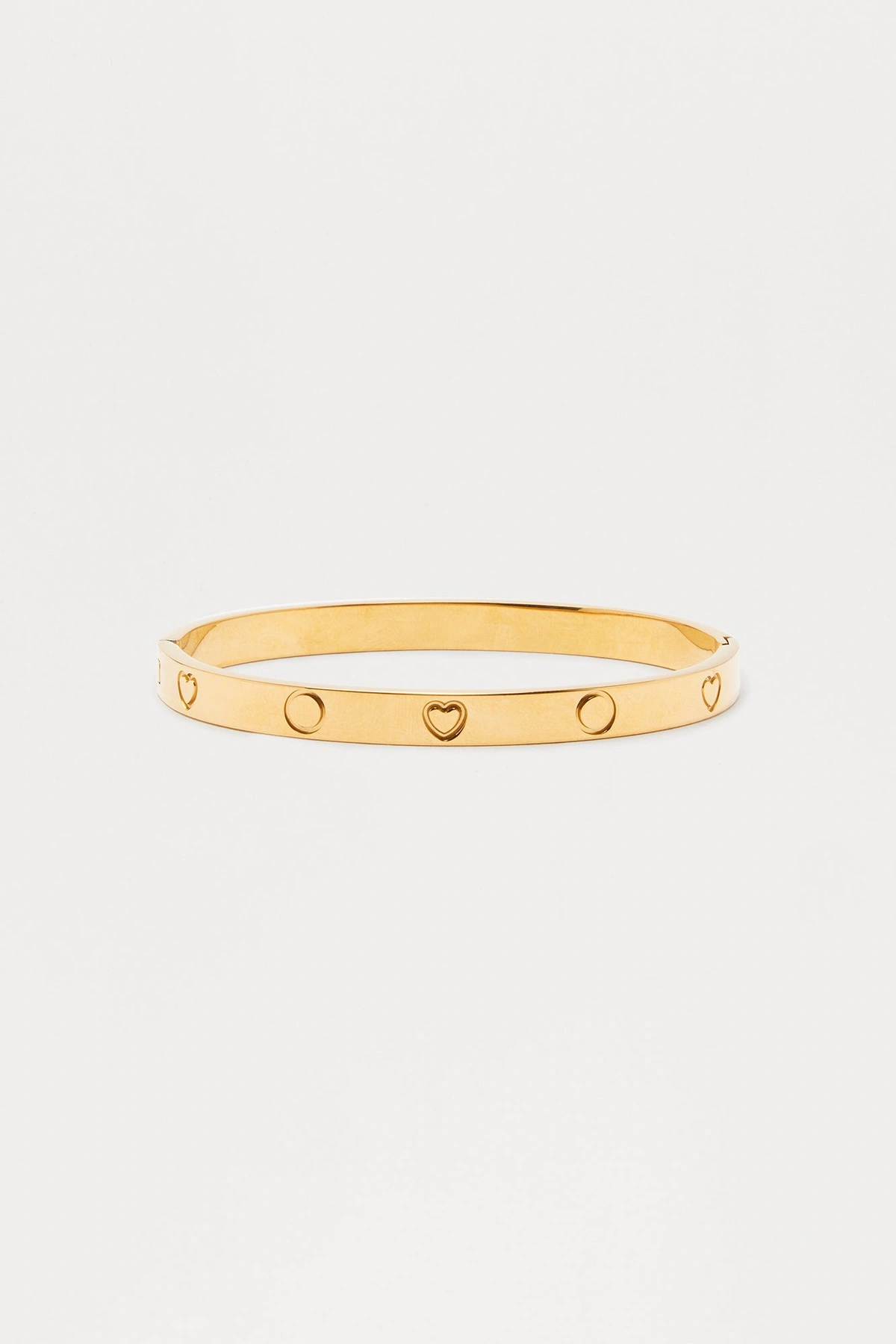 Screw You Heart Detail Bracelet - Gold — Dourado