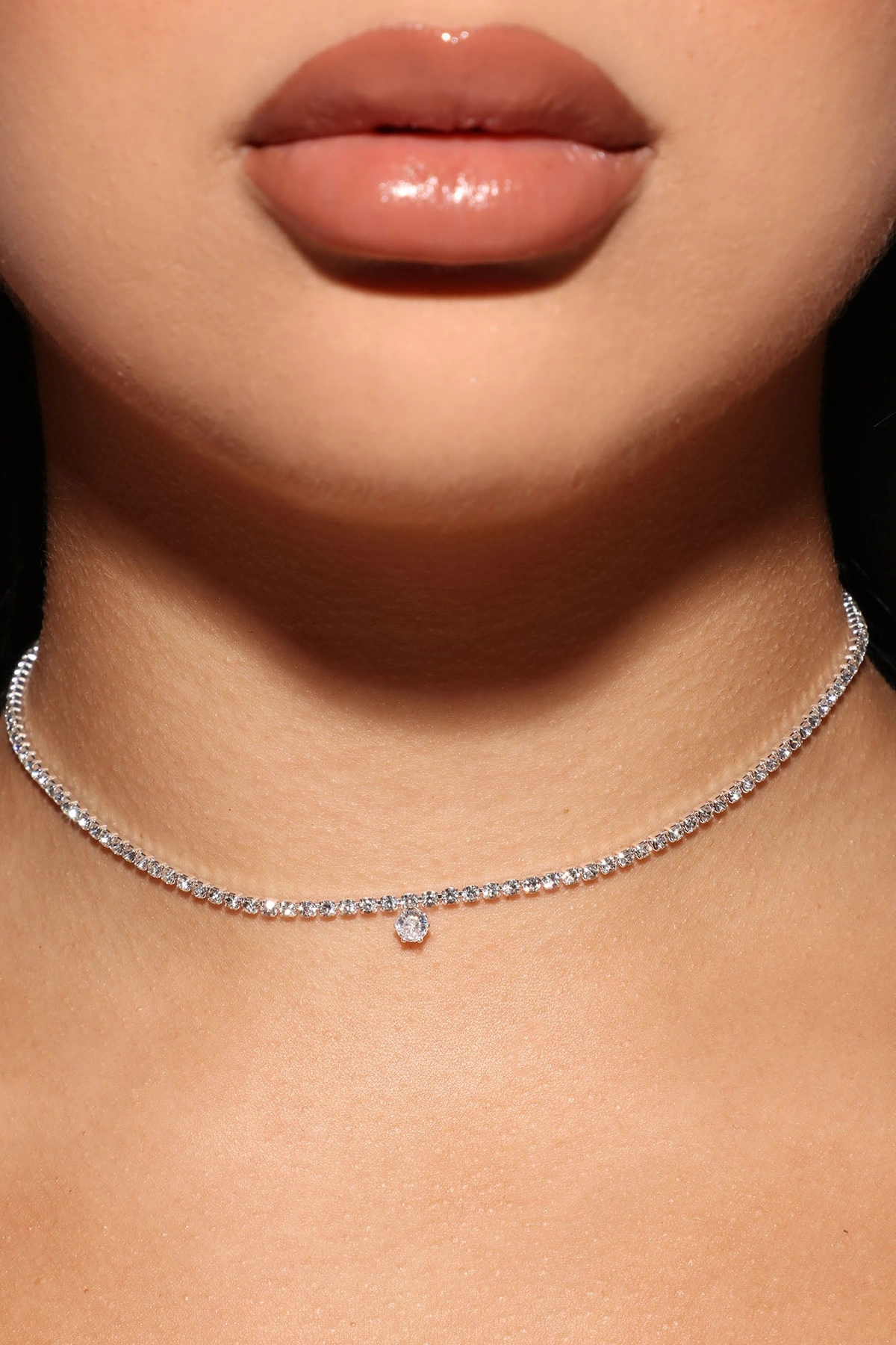 Evening Date Necklace - Silver — Prateado