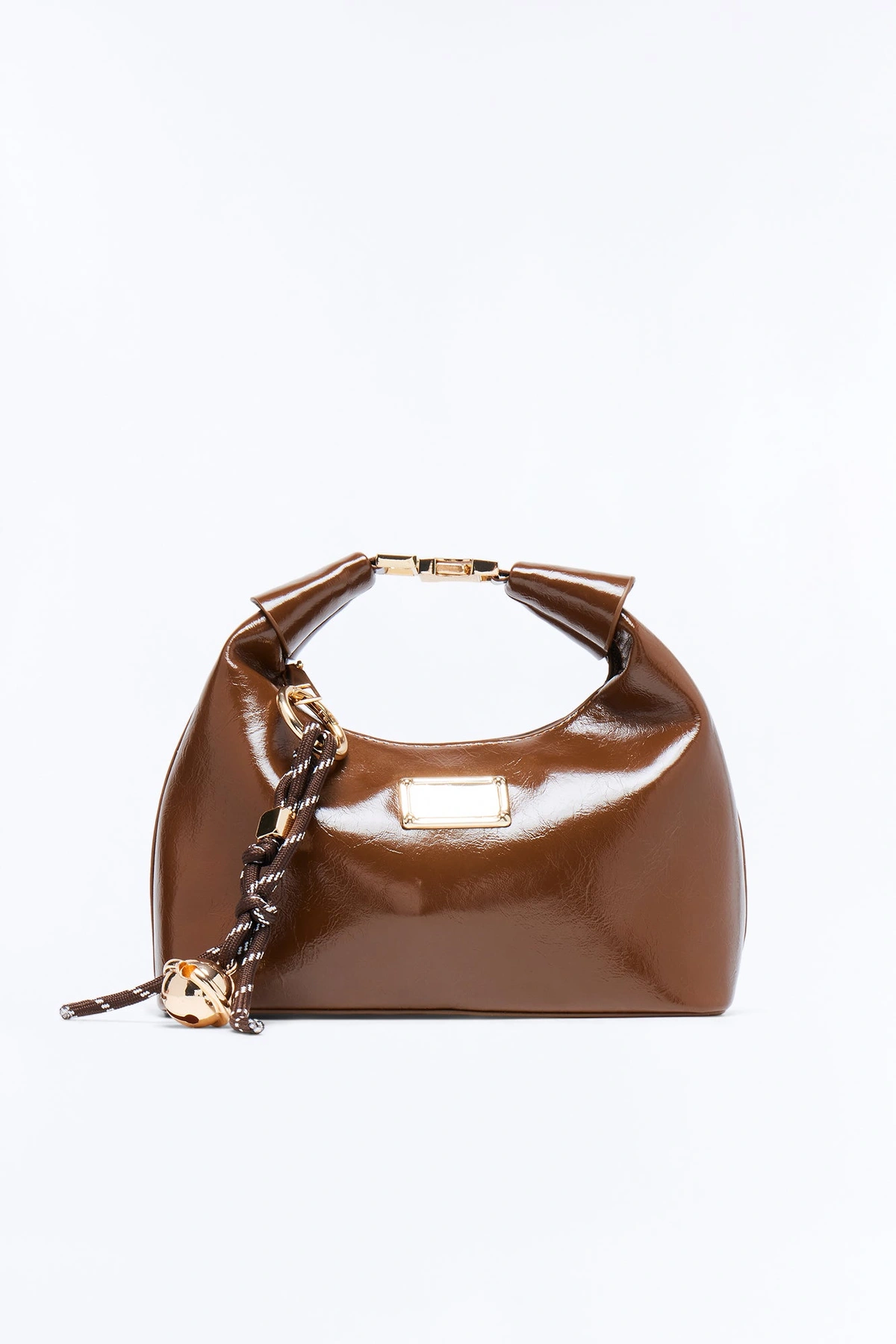 Can't Take It Back Faux Leather Satchel Bag - Brown — Castanho