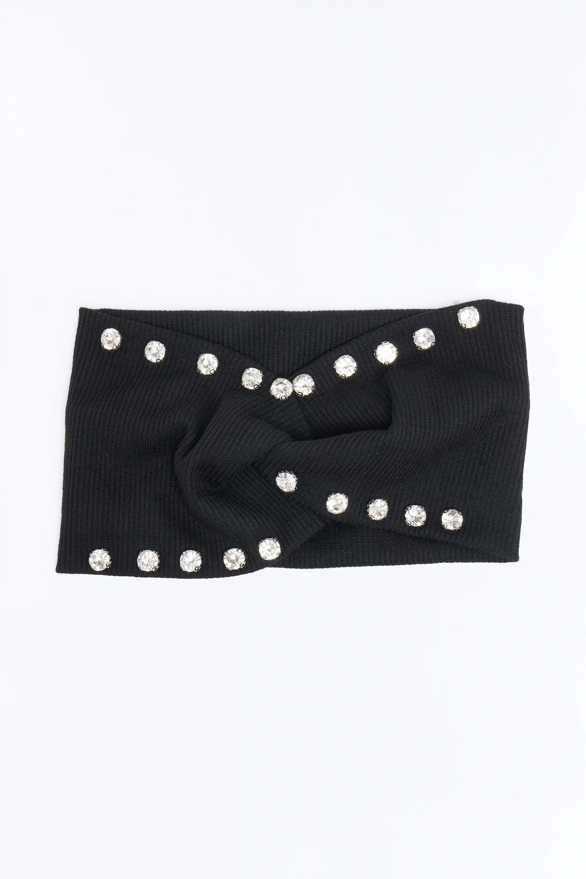 Stardust Rhinestone Headband - Black — Preto