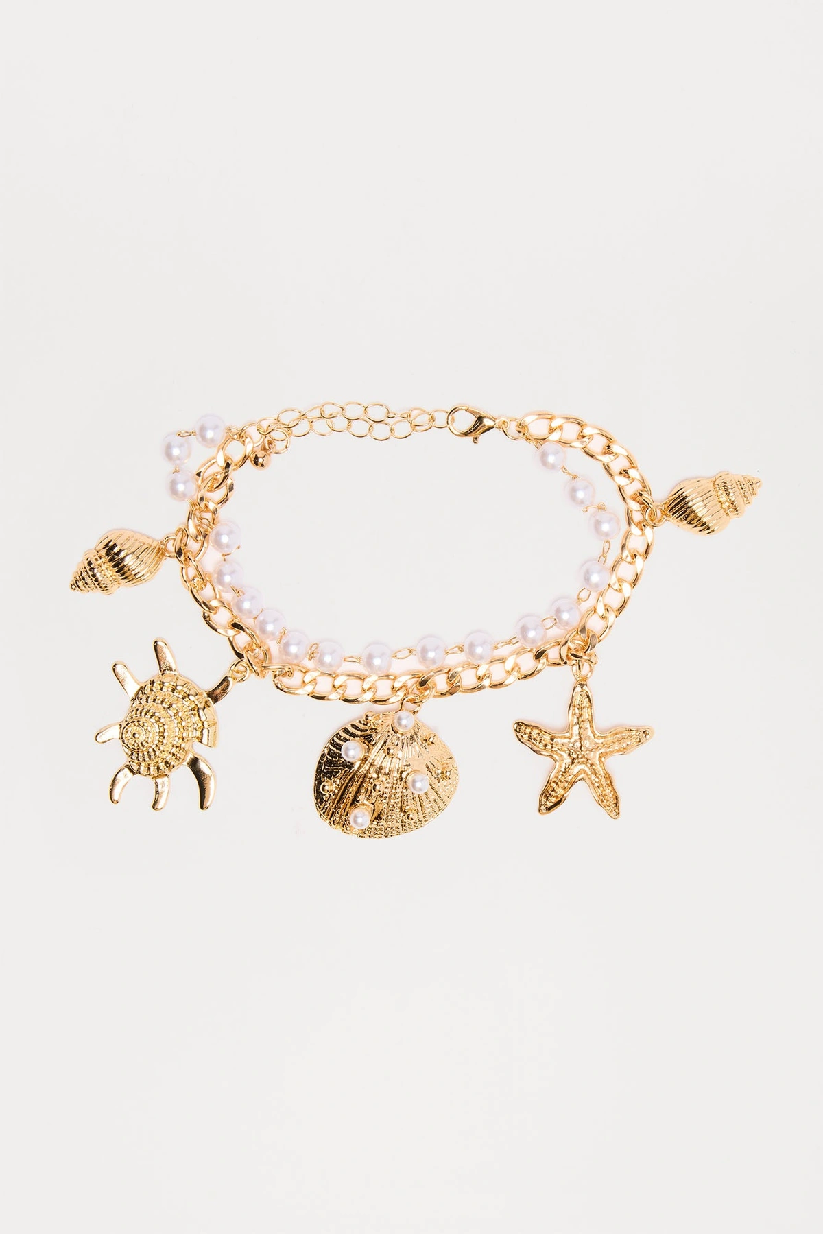 Waves Are Calling Anklet Bracelet - Gold — Dourado