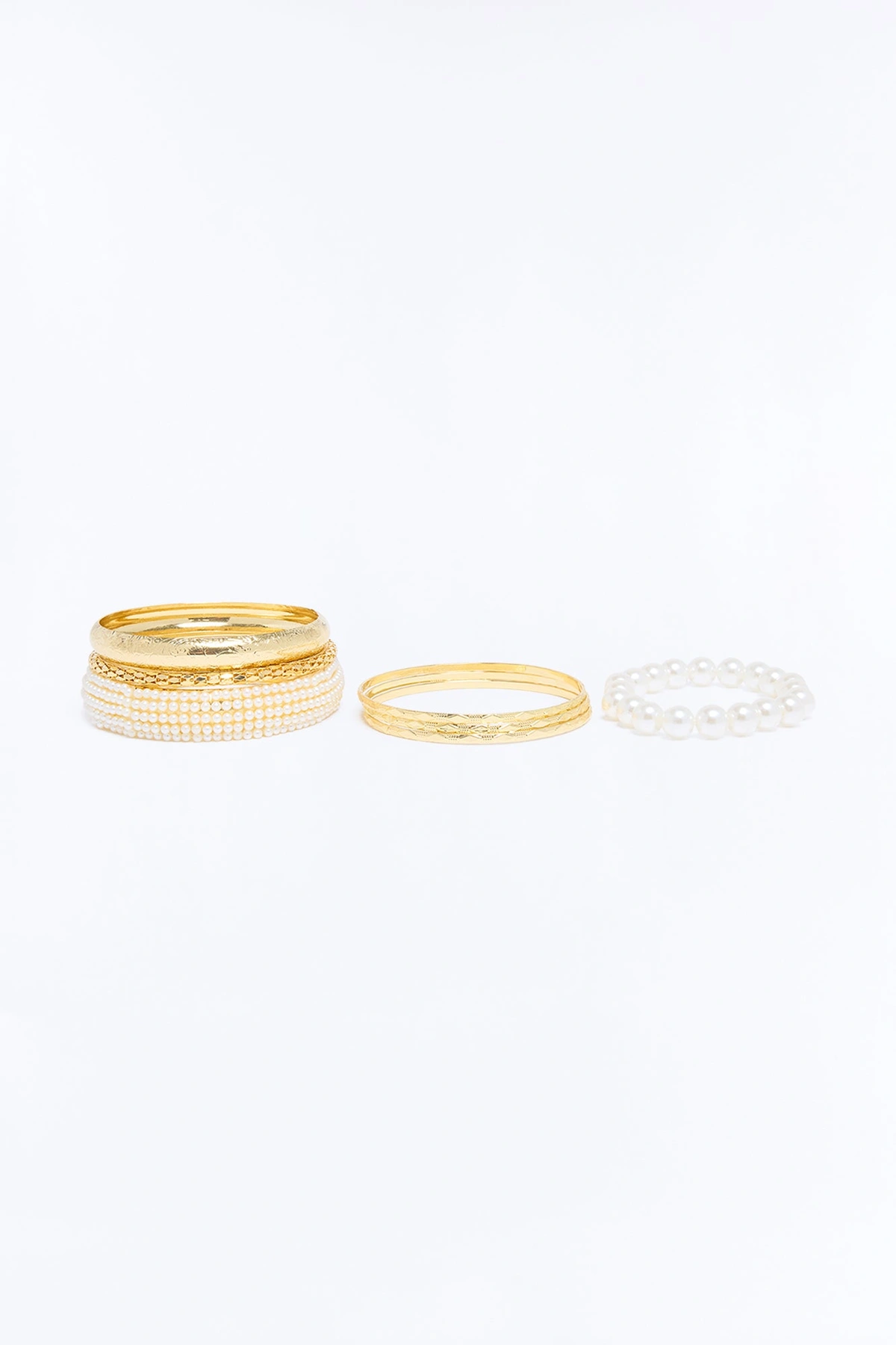 Just A Girl 7 Piece Bracelet Set - Gold/combo — Dourado/combinação