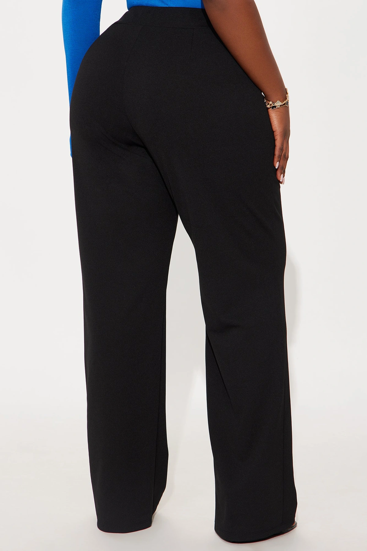 Office Tea Straight Leg Trouser Pant - Black — Preto