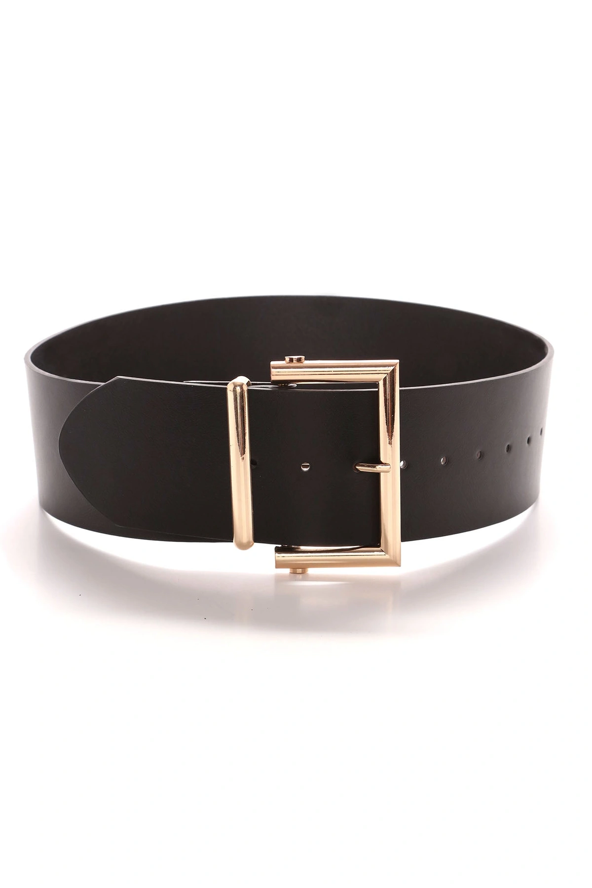 On A New Level Wide Belt - Black — Preto