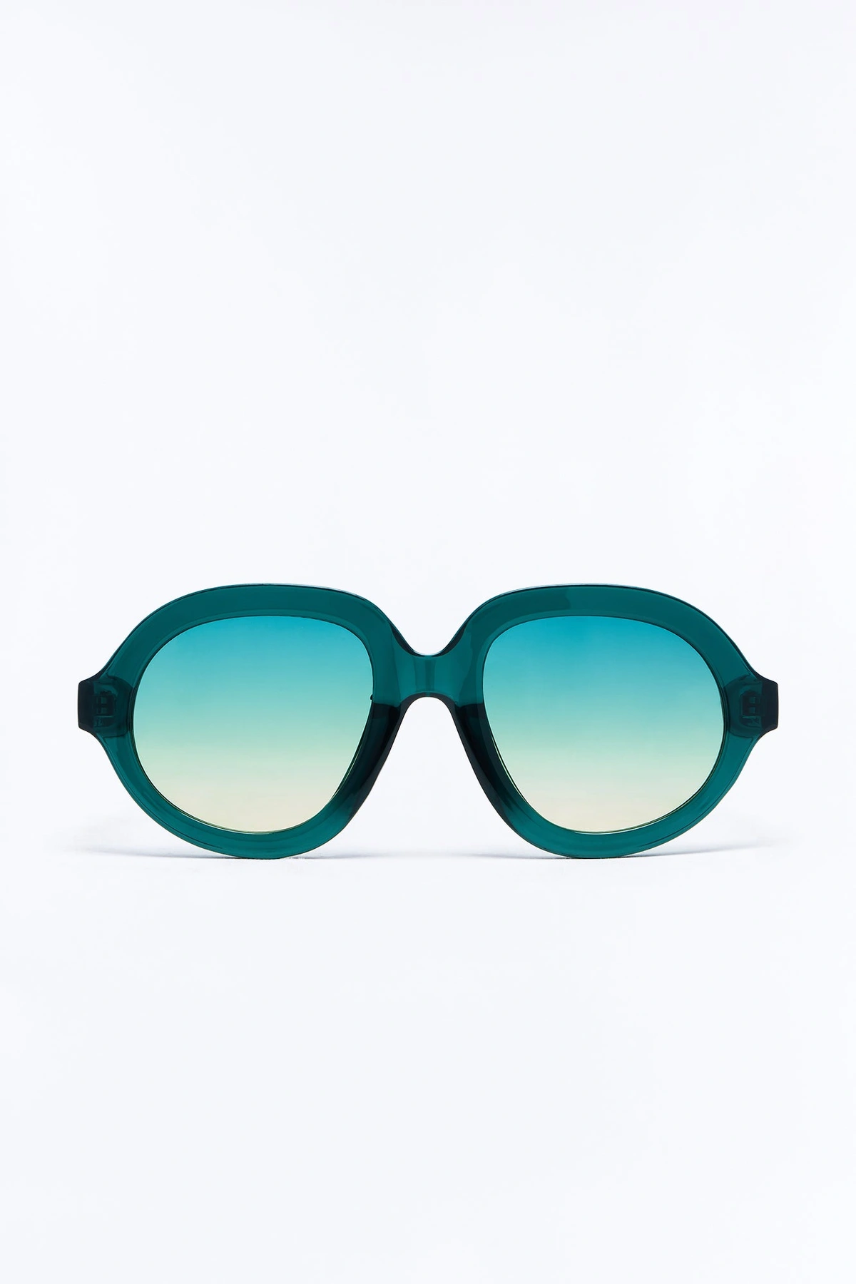 Funk Town Round Sunglasses - Teal — Verde-petróleo