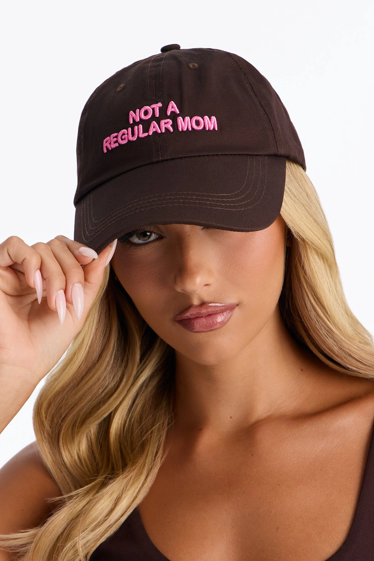 Not A Regular Mom Baseball Hat - Brown/combo — Castanho/combinação
