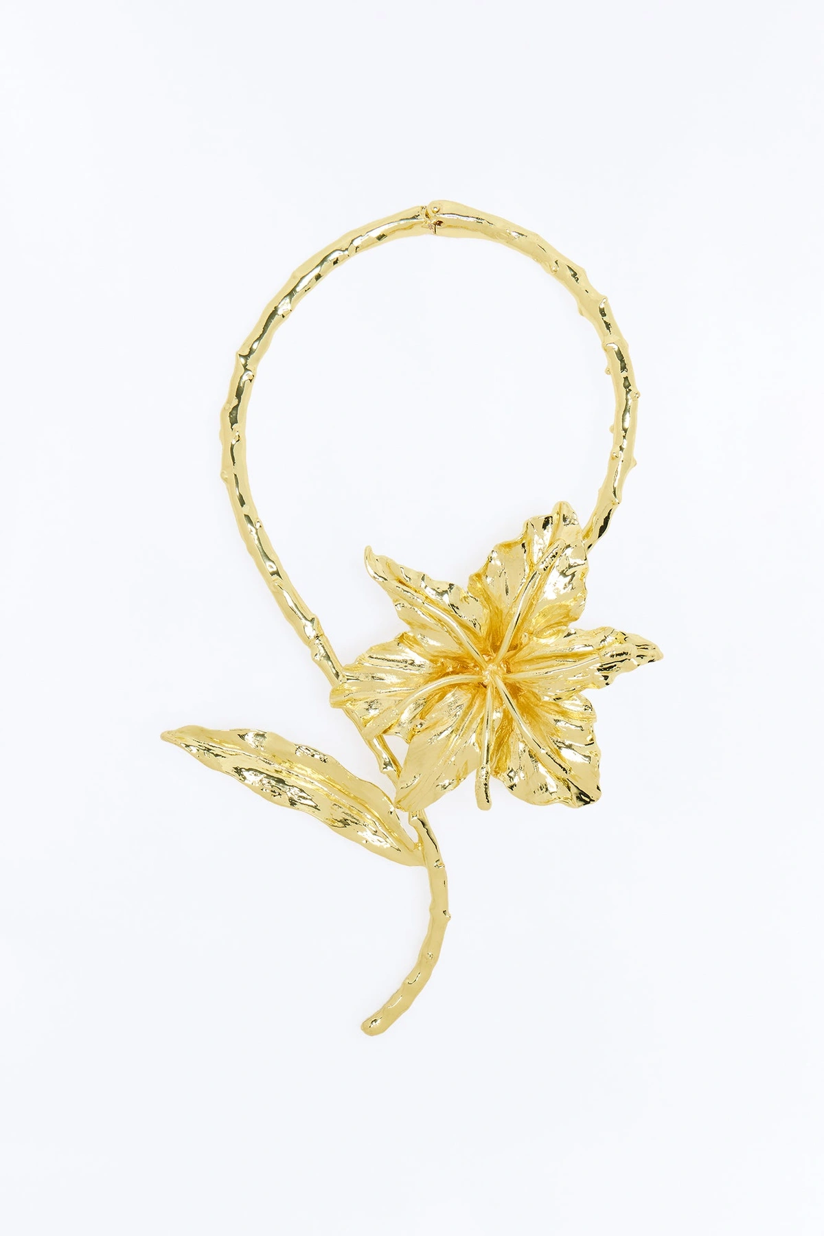 Blooming Season Statement Choker - Gold — Dourado