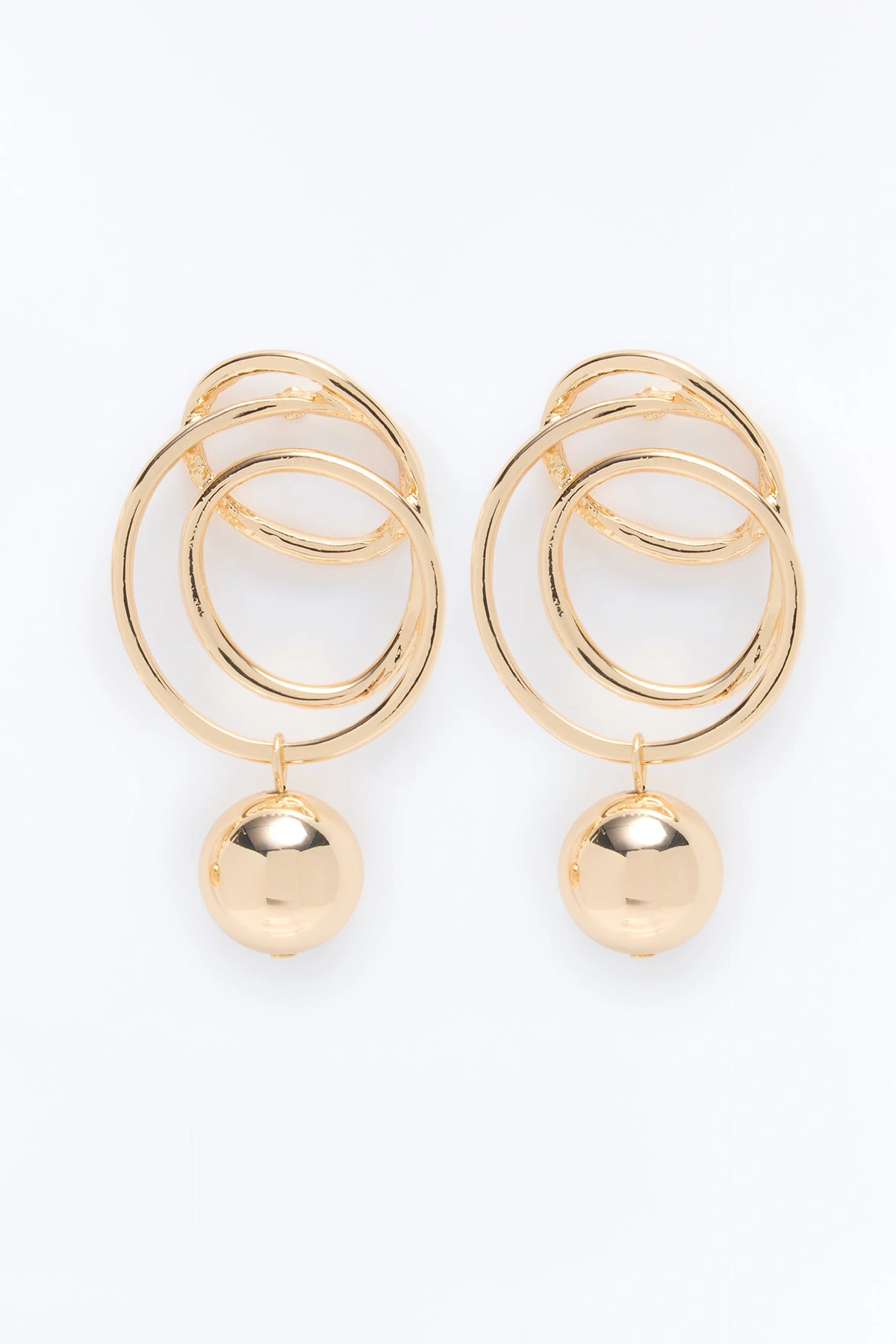 Can't Wrap My Thoughts Drop Earrings - Gold — Dourado