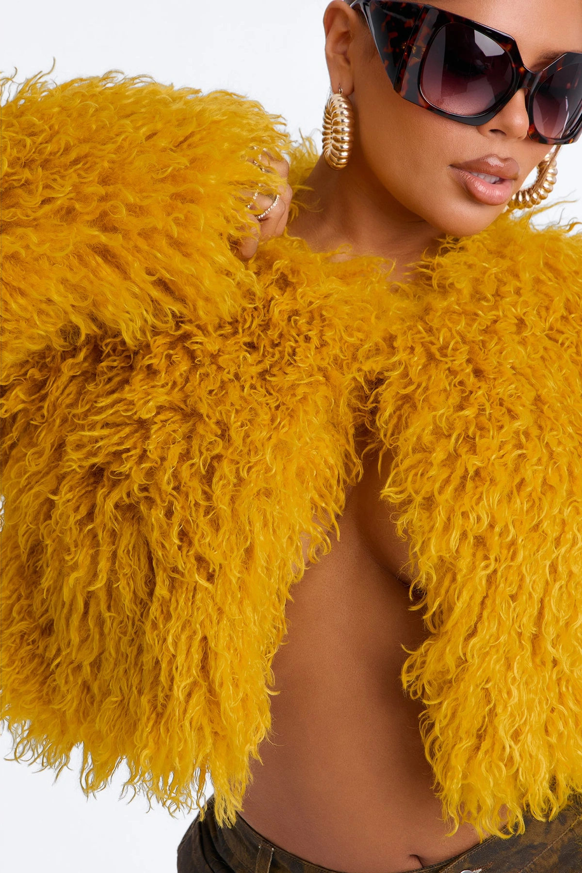 Sydney Faux Fur Coat - Honey — Honey