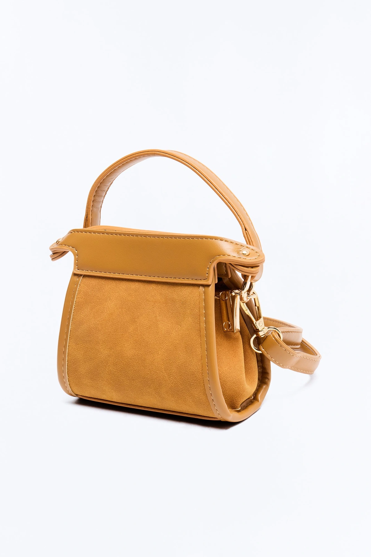 Fun Size Mini Faux Leather Crossbody Bag - Cognac — Cognac