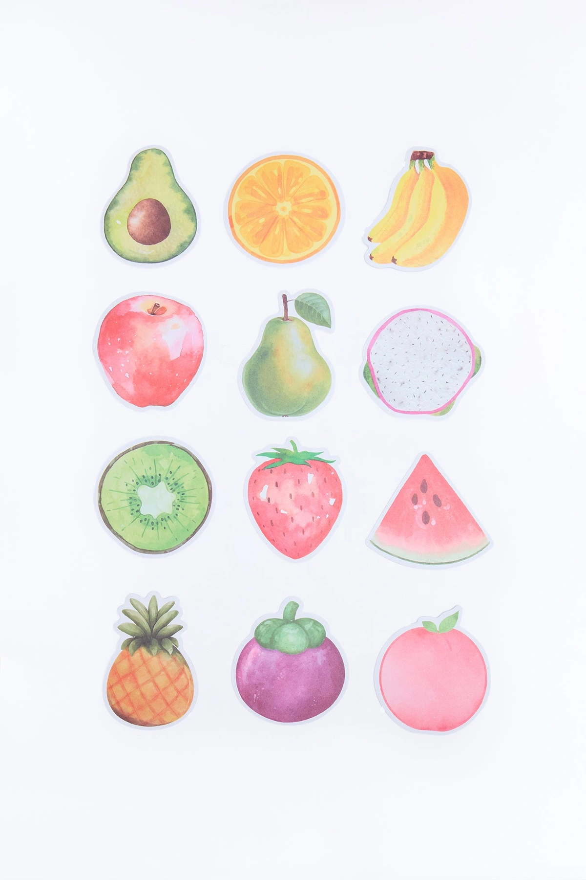 Fruits Sticky Notes 12 Pack Set - Multi Color — Multicolor