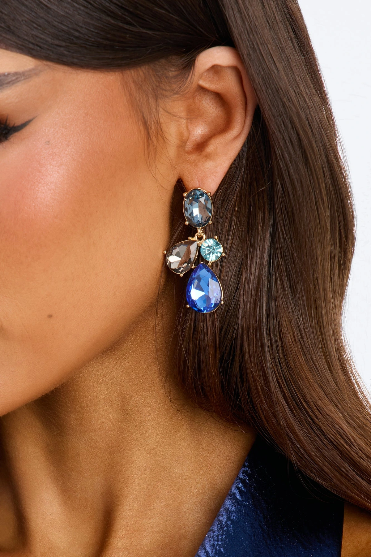 Just My Luck Drop Earrings - Blue — Azul