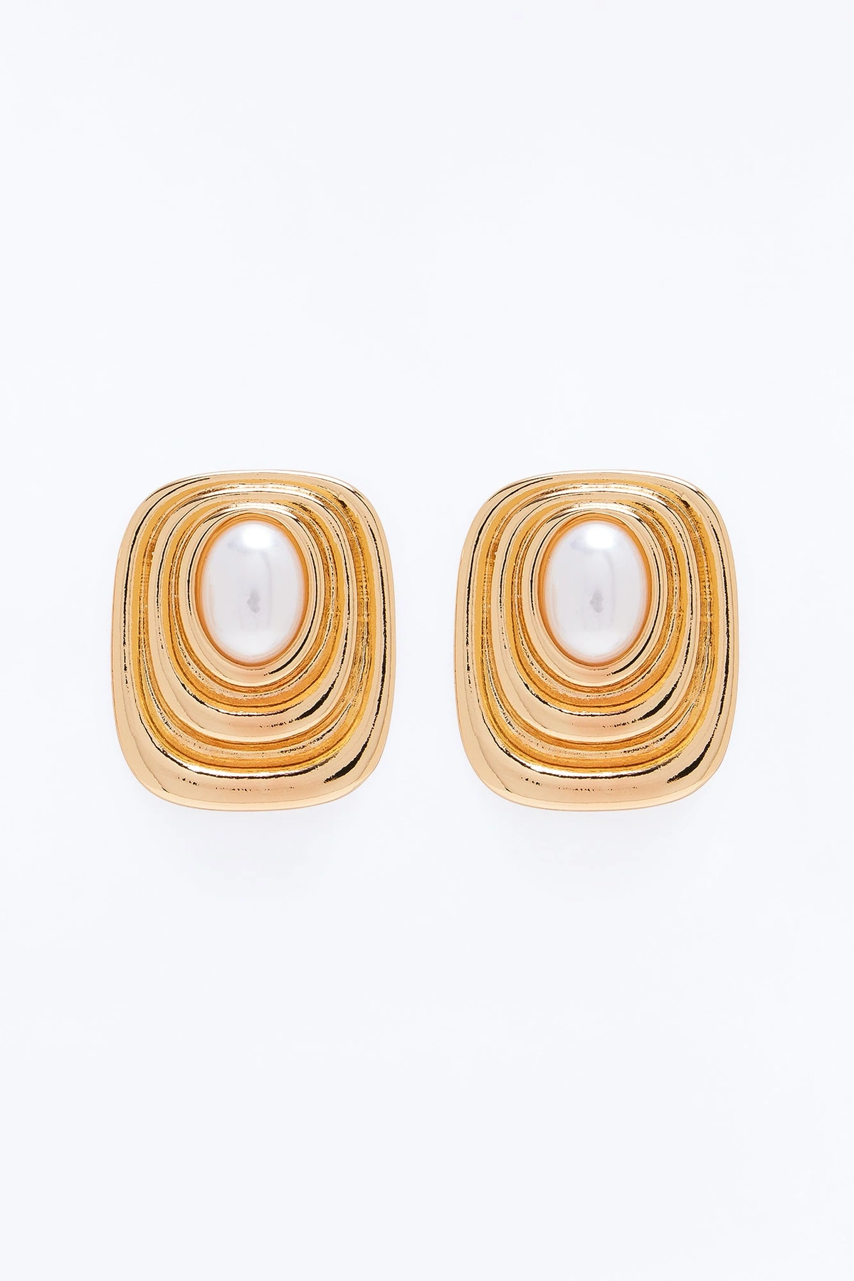 Jardin Chic Stud Earrings - Gold — Dourado