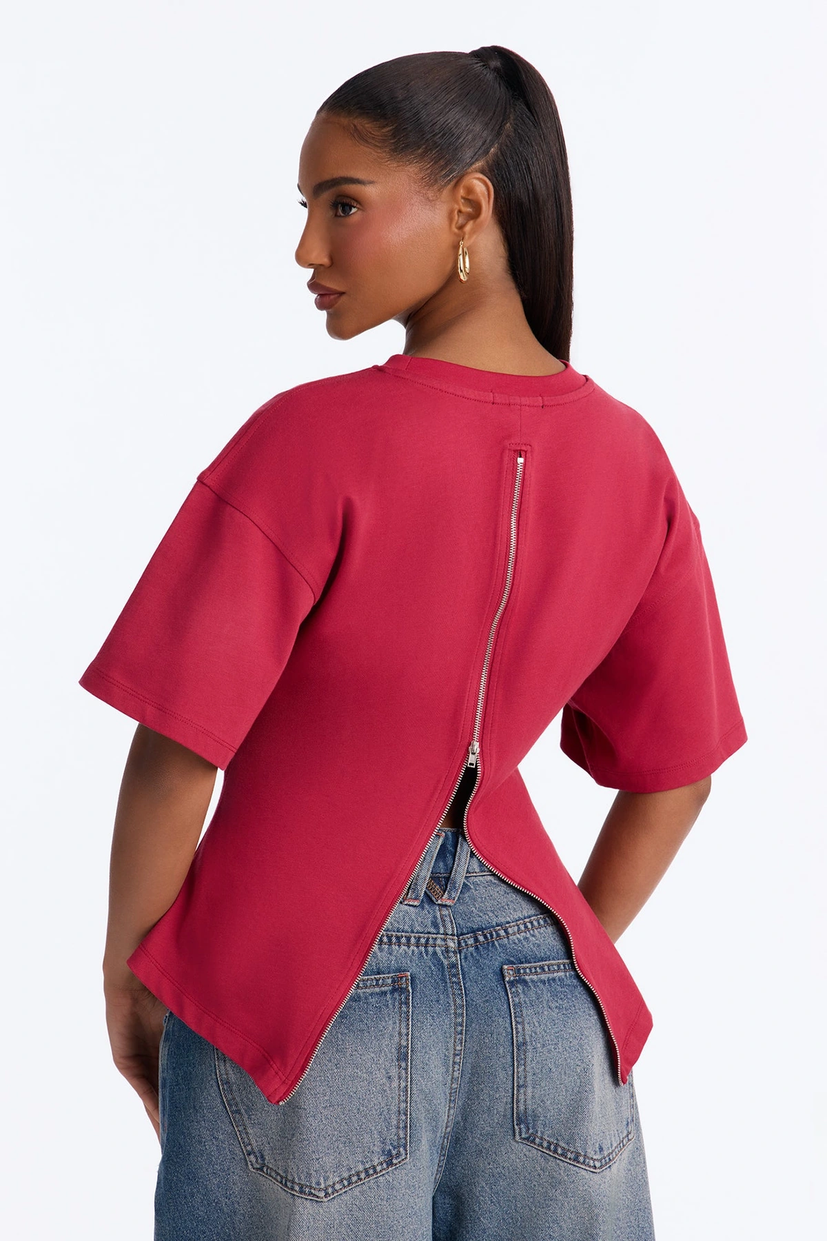 Jayden Fitted T-Shirt - Raspberry — Raspberry