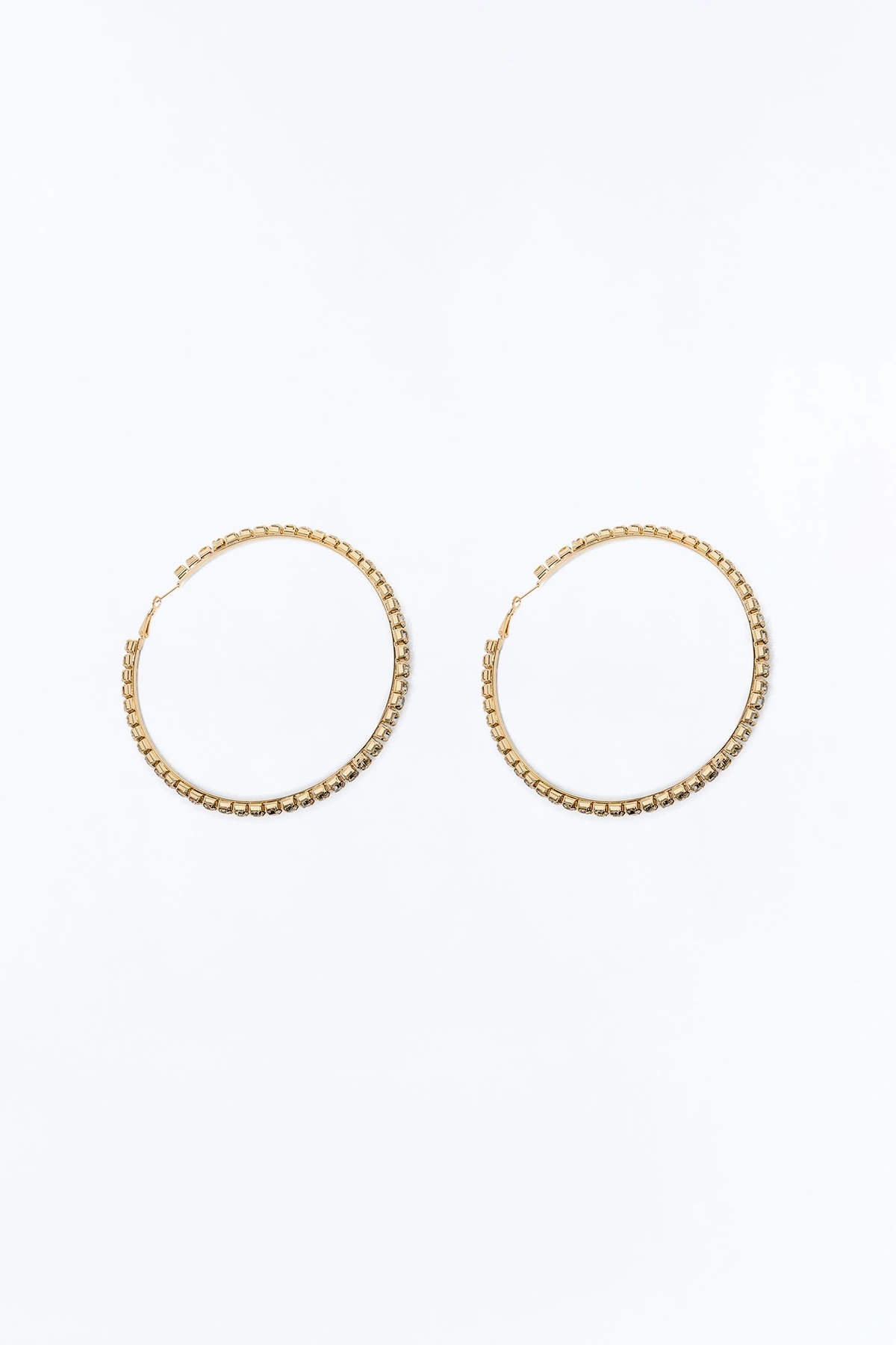 Hint Of Sparkle Hoop Earrings - Gold — Dourado