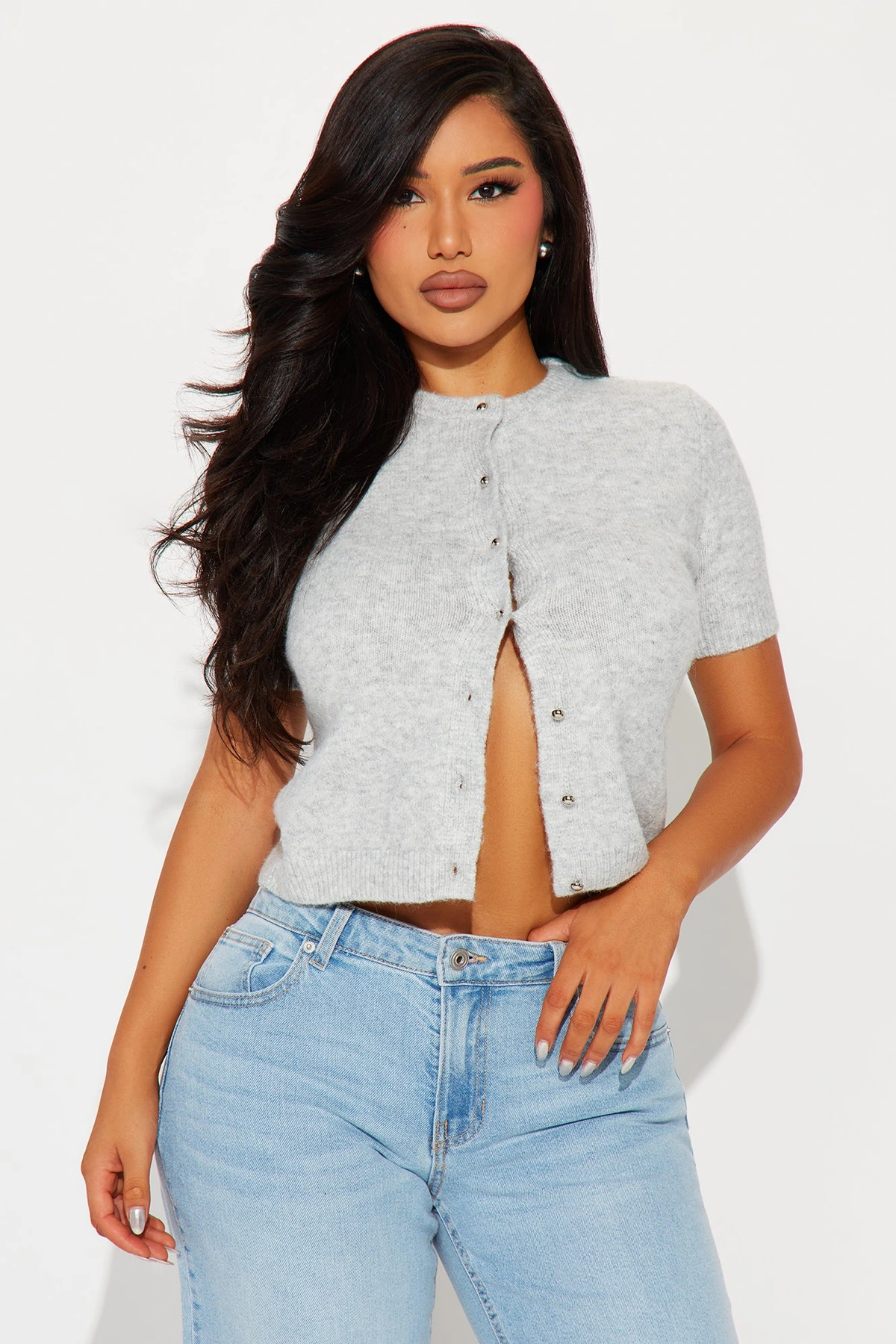 Sunday Brunch Sweater Top - Grey — Cinzento