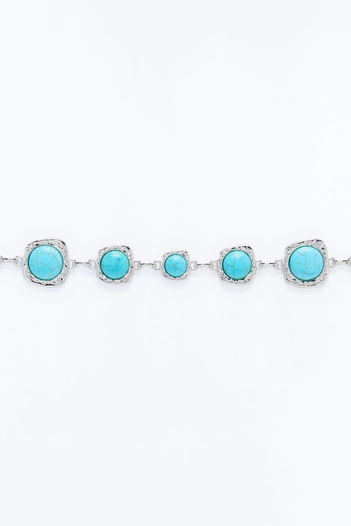No Ordinary Love Jeweled Chain Belt - Silver — Prateado