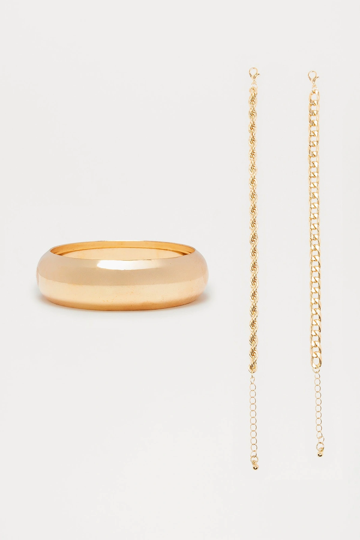 Leave It All Behind 3 Piece Bracelet Set - Gold — Dourado