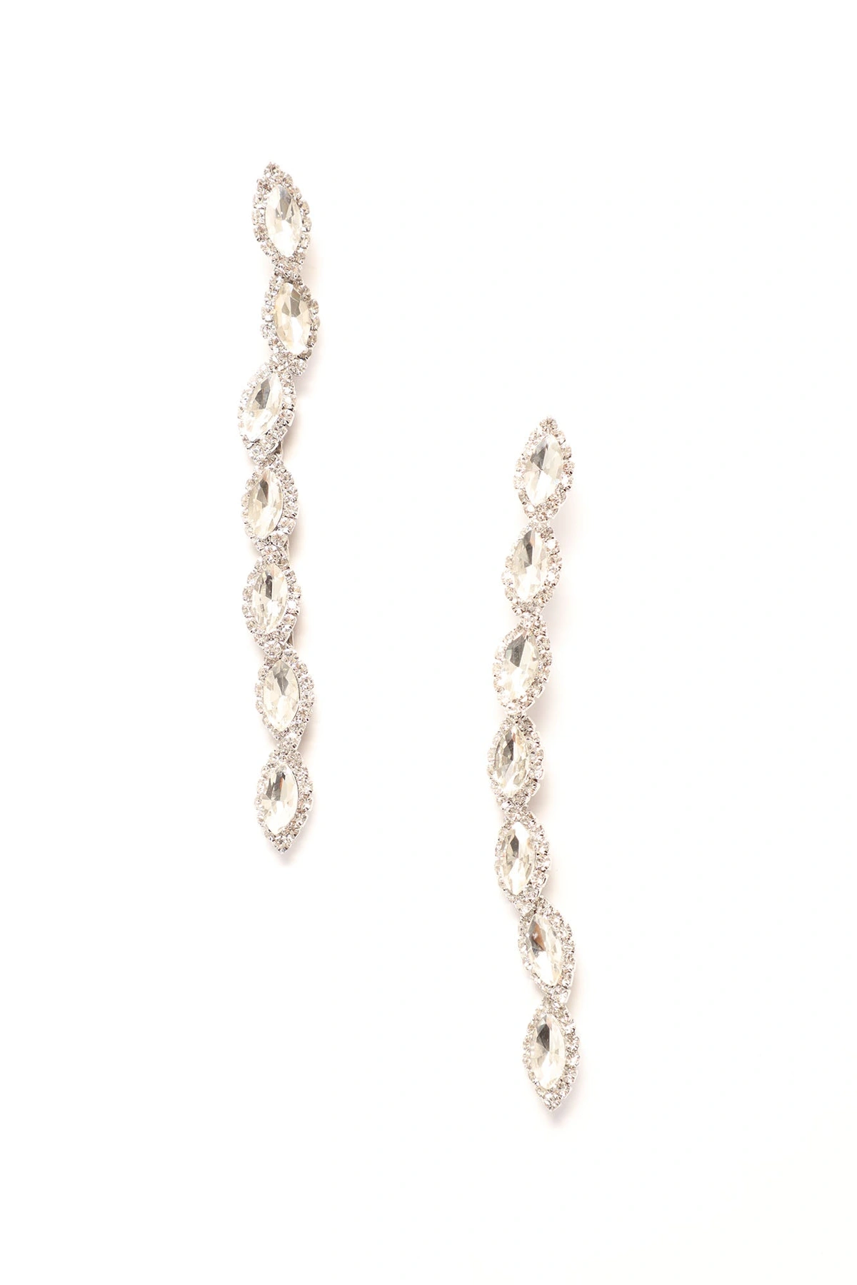 Bling Up My Night Drop Earrings - Silver — Prateado