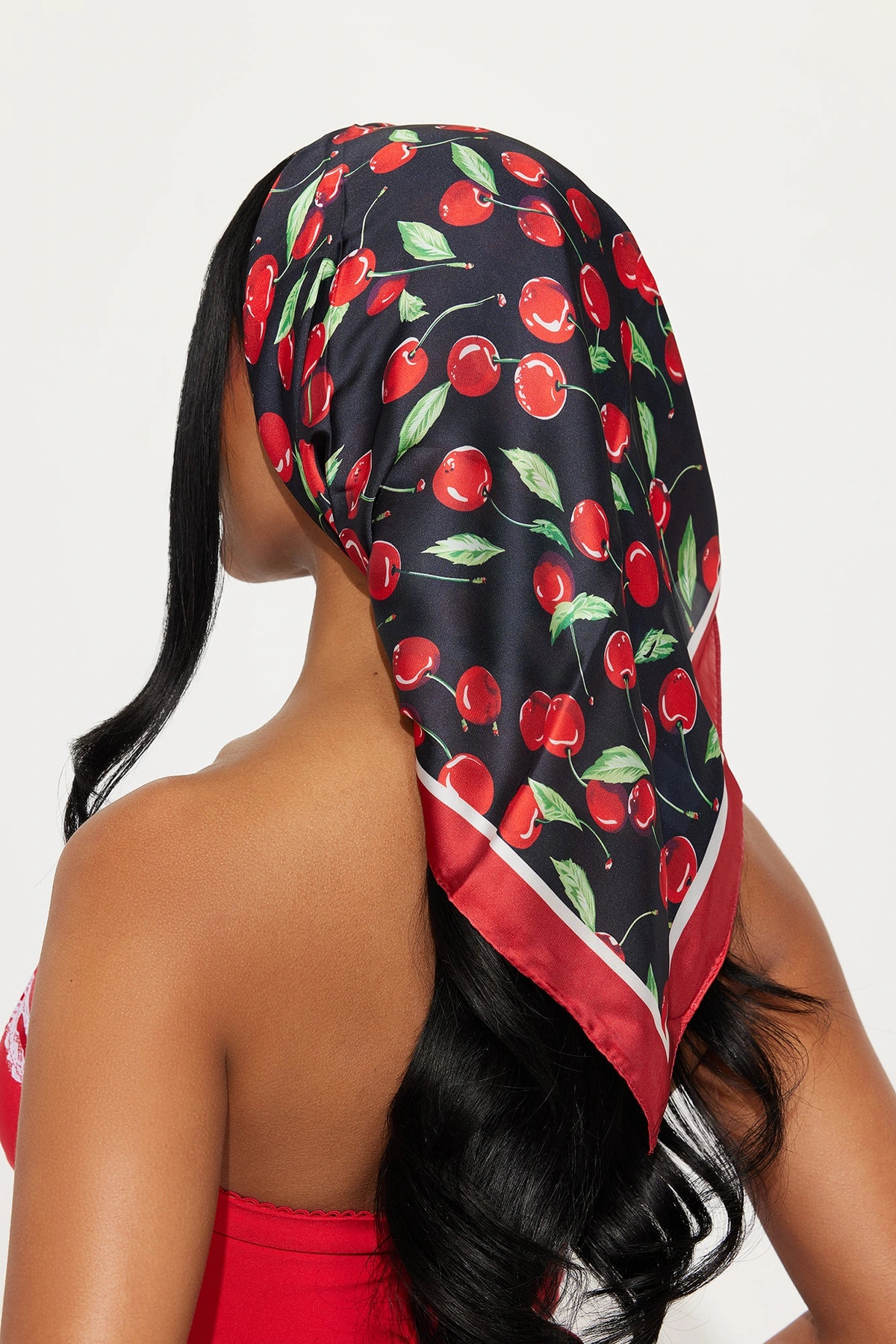 Cherry Pop Head Wrap - Black/Red — Preto/Vermelho