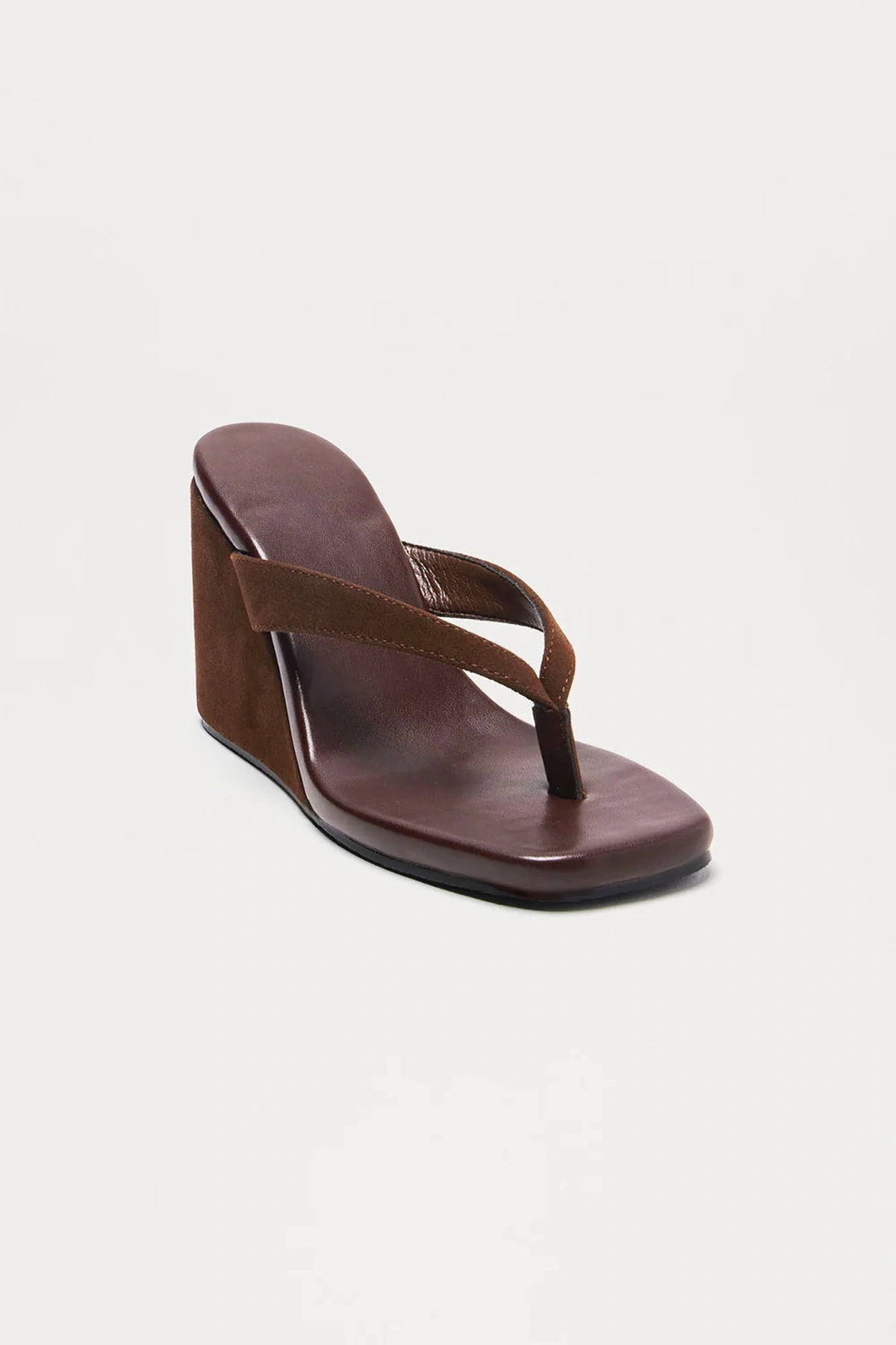 Mekia Thong Wedges - Brown — Castanho
