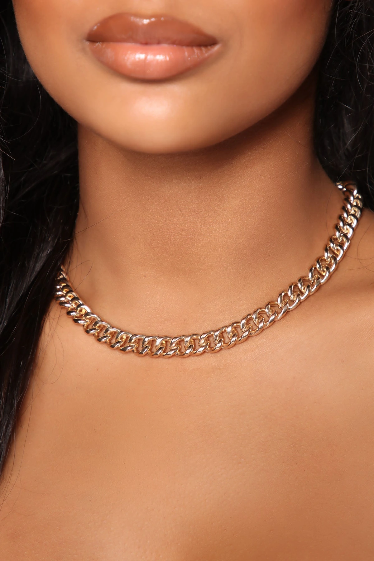 Gabriella Cuban Link Necklace - Gold — Dourado