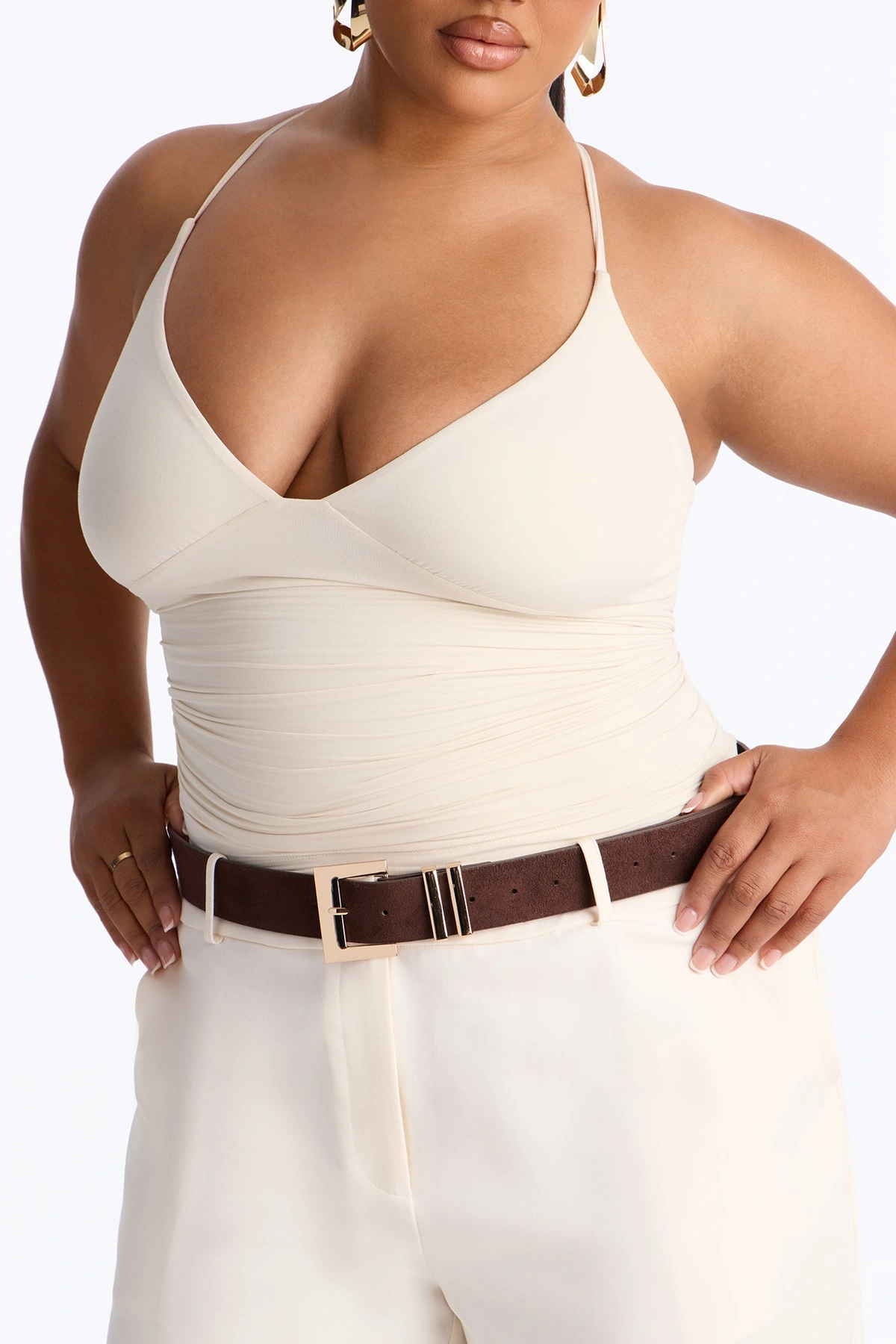 Too Far Gone Leather Belt - Brown — Castanho