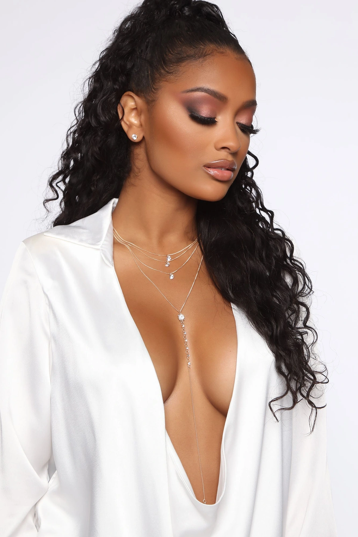 Here For A Good Time Layered Necklace - Gold — Dourado