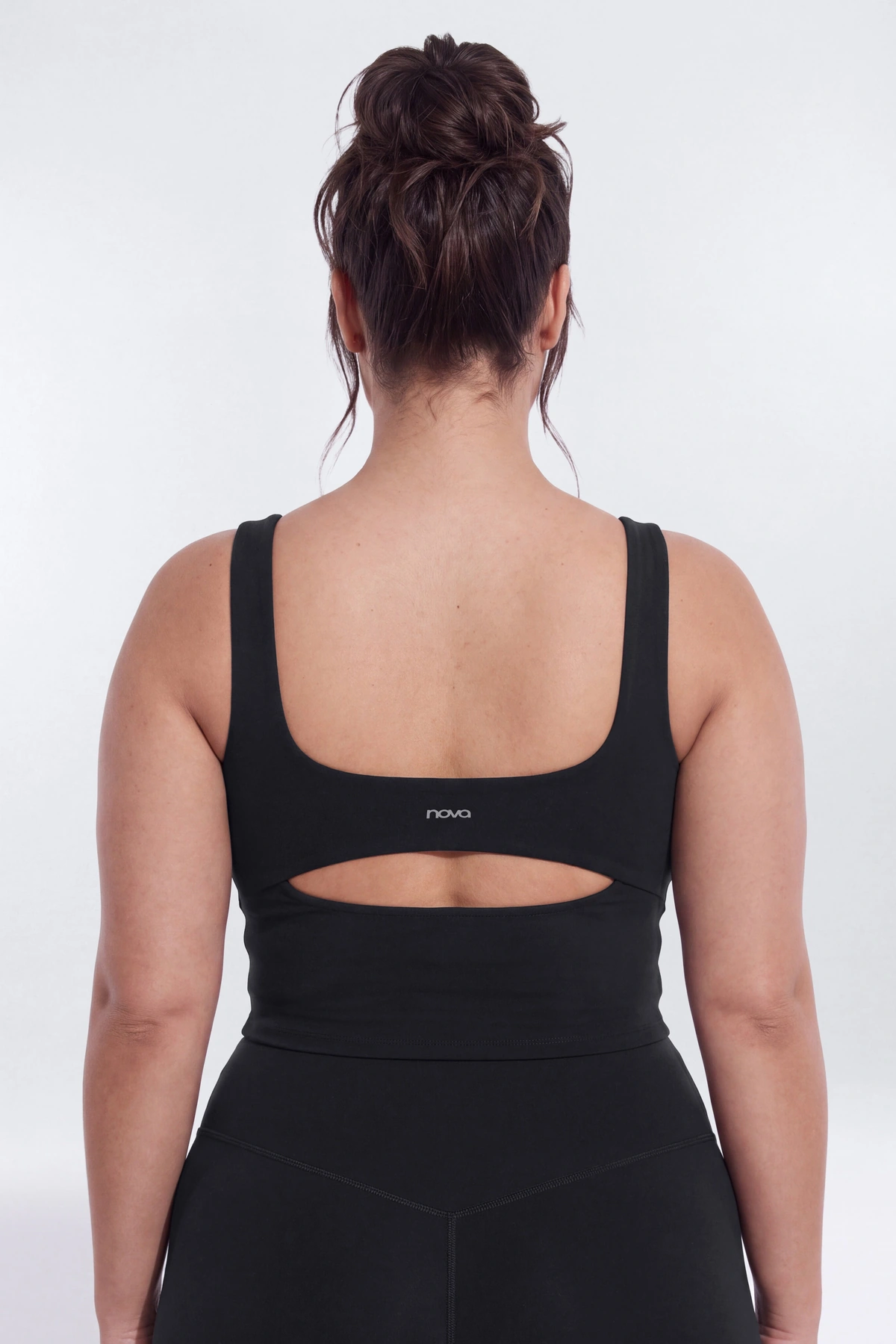CloudForm™ Cut Out Back Sport Tank - Black — Preto