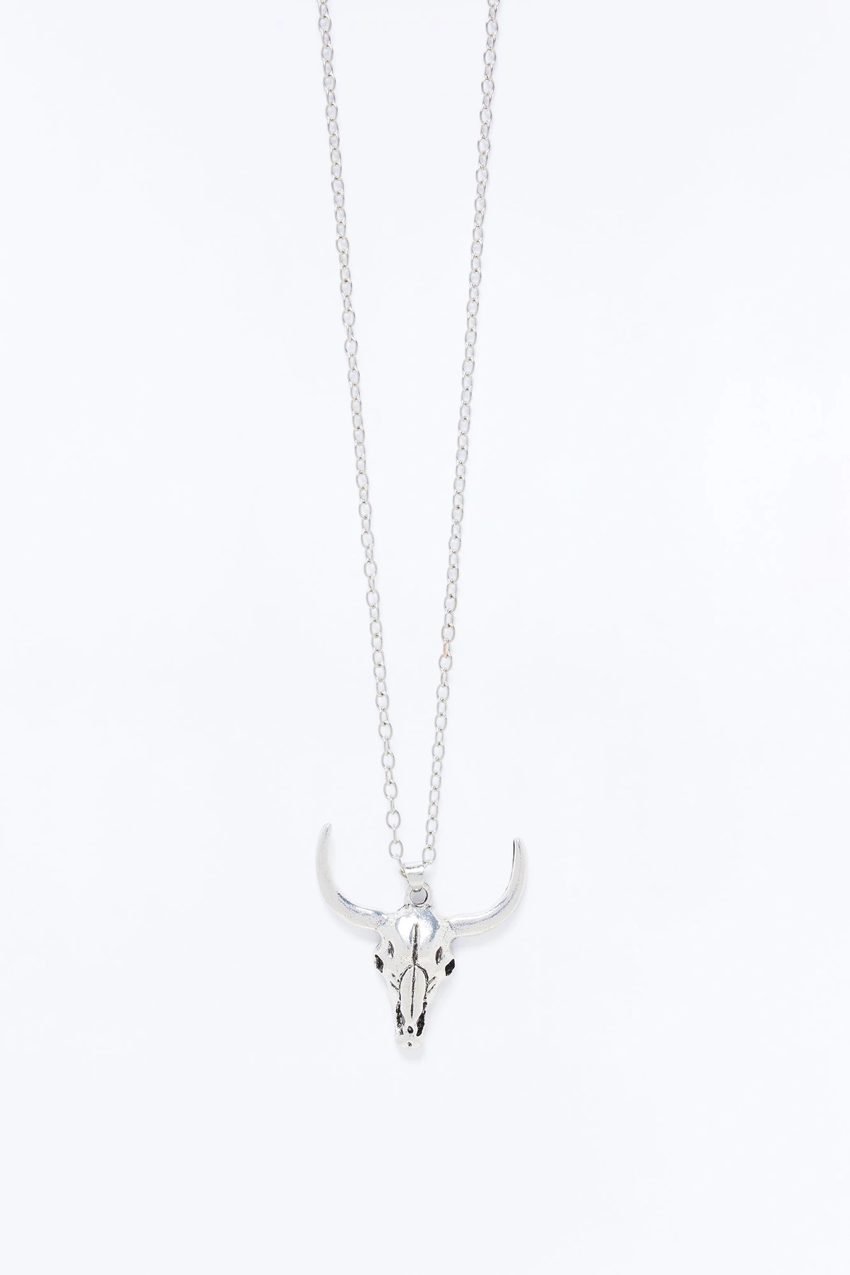 By The Horns Pendant Necklace - Silver — Prateado