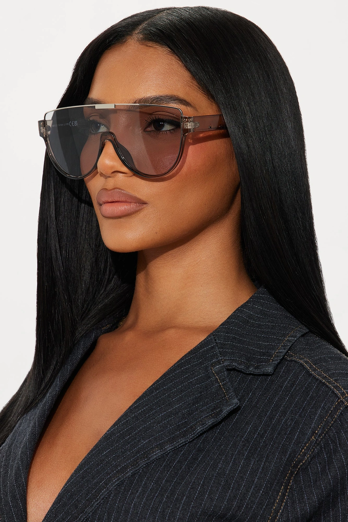 On A Mission Rimless Shield Sunglasses - Clear — Clear