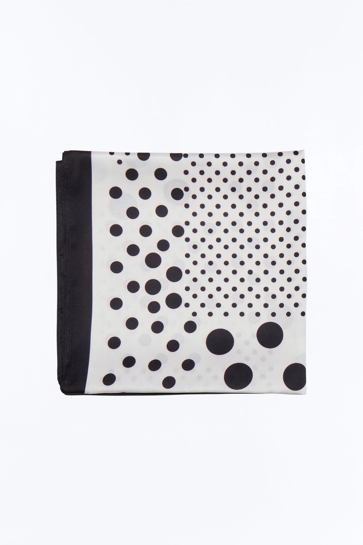 The Riviera Dot Head Scarf - Black/White — Preto/Branco
