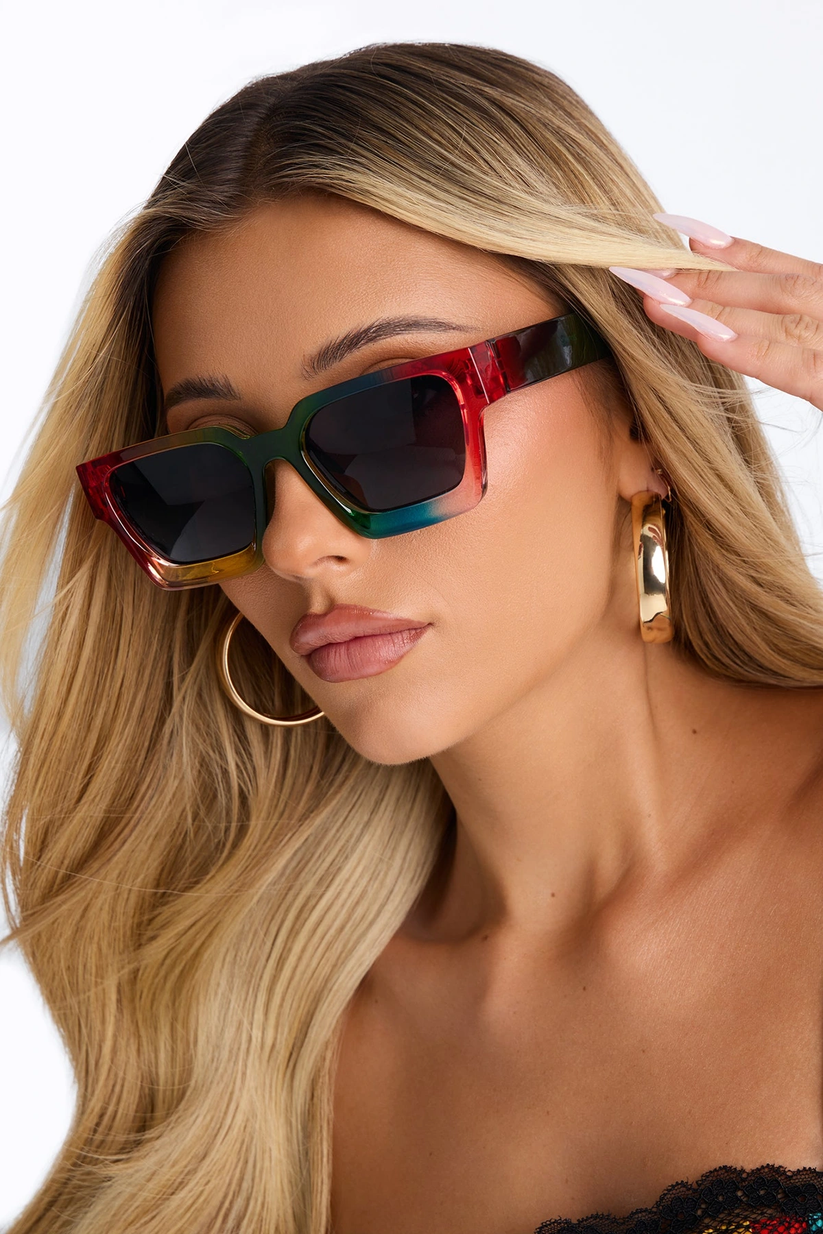Love Loud Rainbow Sunglasses - Multi Color — Multicolor