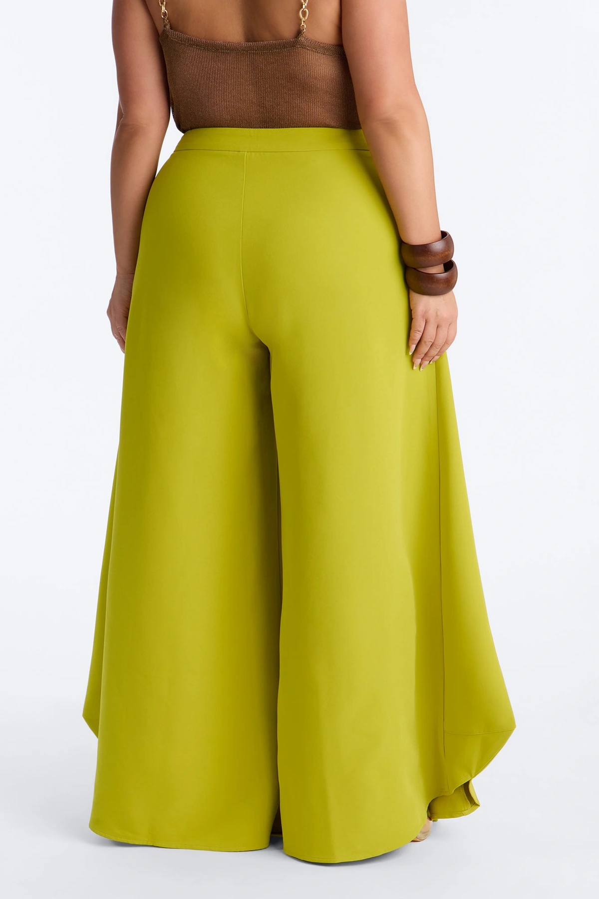 Stand Out Super Wide Pleated Trouser - Chartreuse — Chartreuse