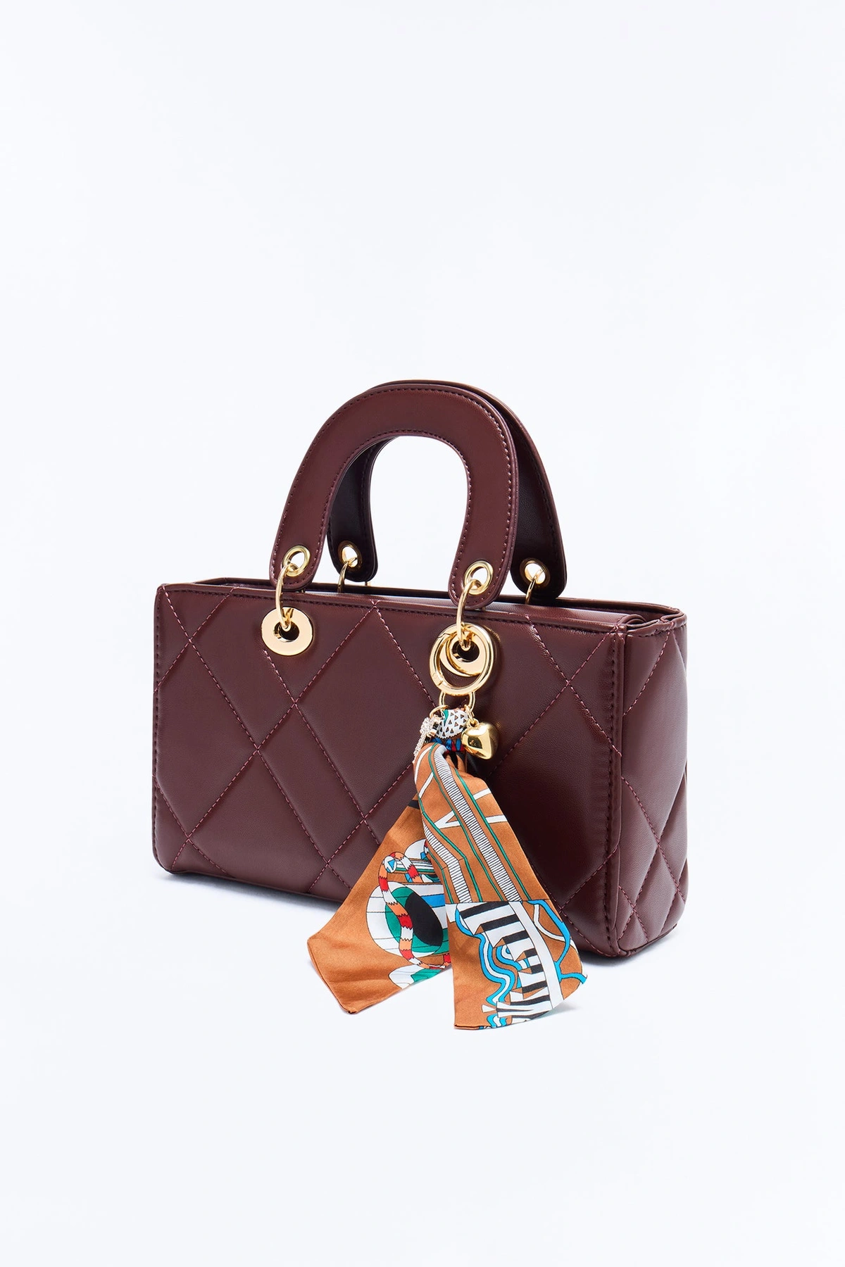 This Good Feeling Faux Leather Satchel Handbag - Brown — Castanho