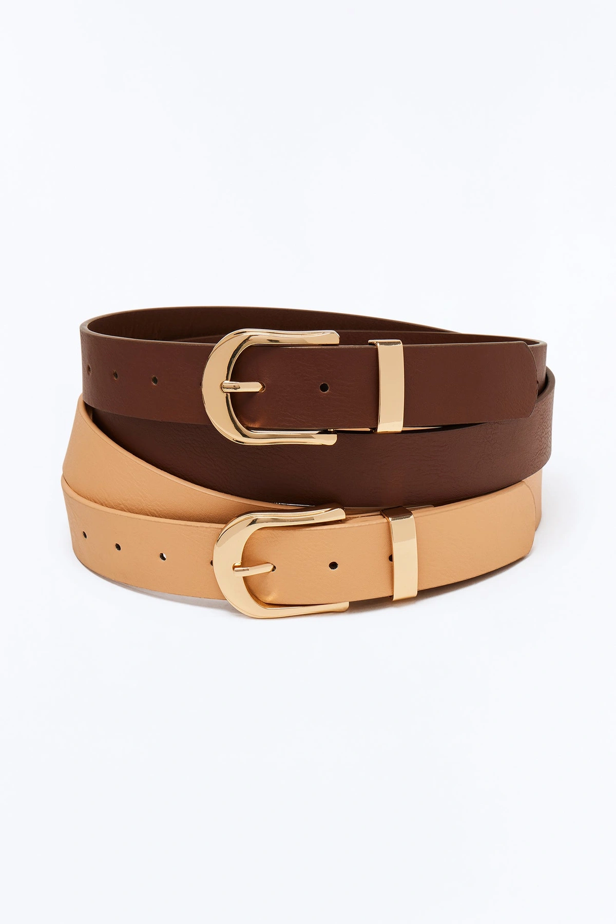 Back To Basic Belt Set - Brown/combo — Castanho/combinação