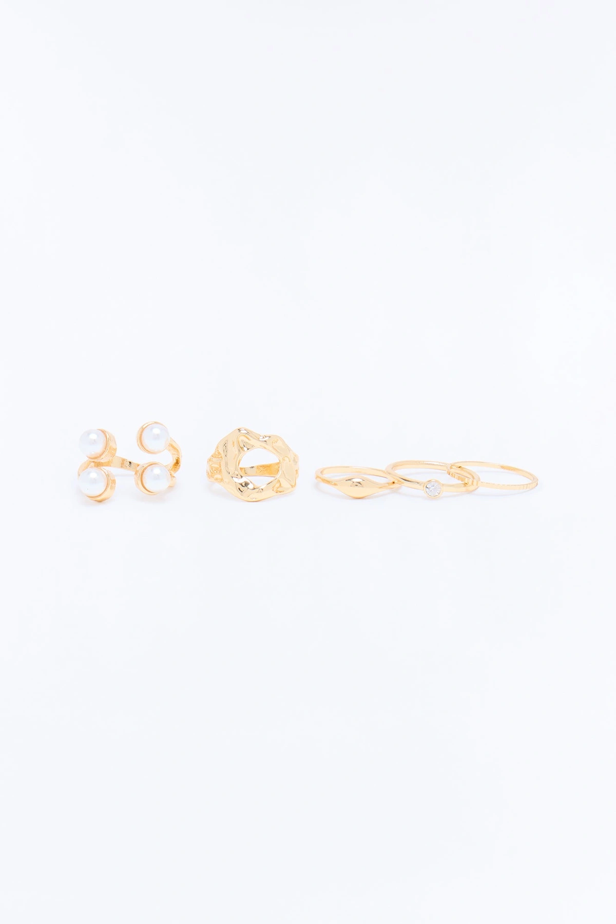 Only One Around 5 Piece Rings Set - Gold — Dourado