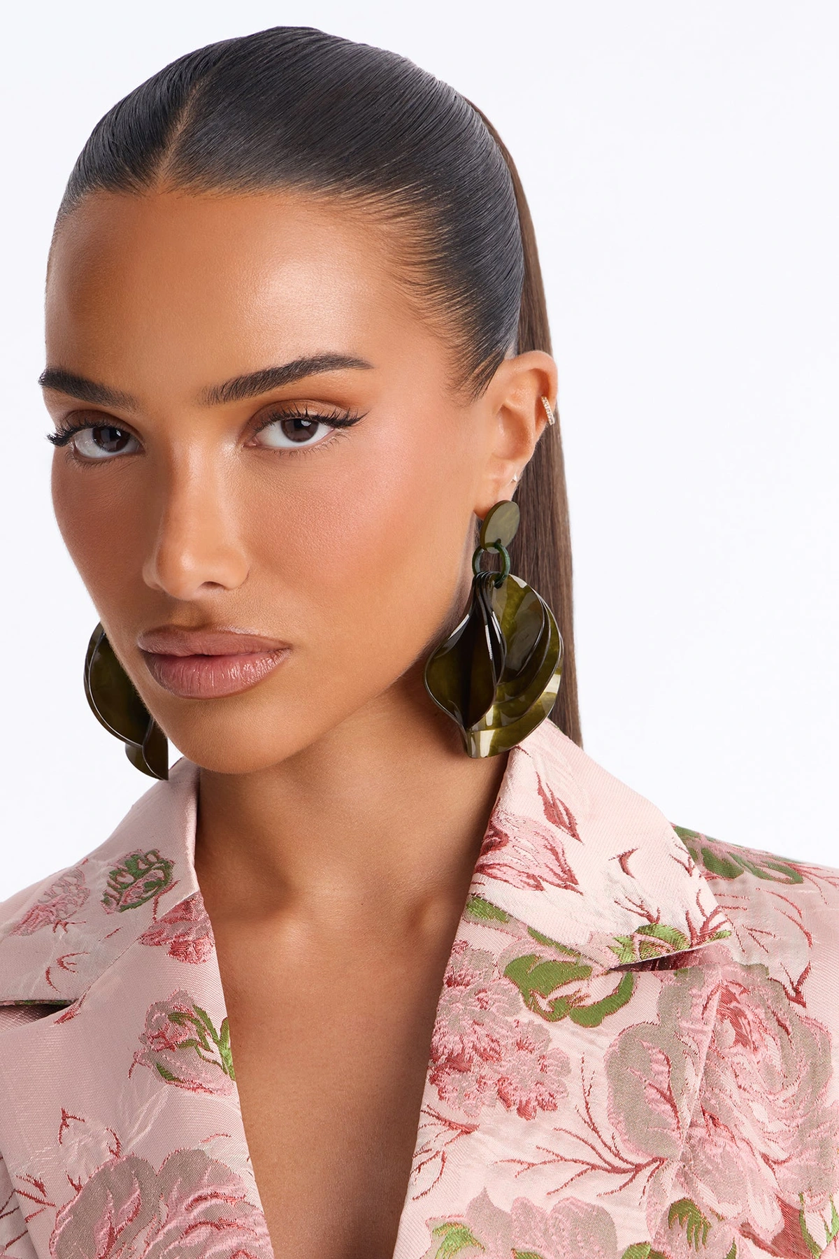 Petals For Days Drop Earrings - Green — Verde