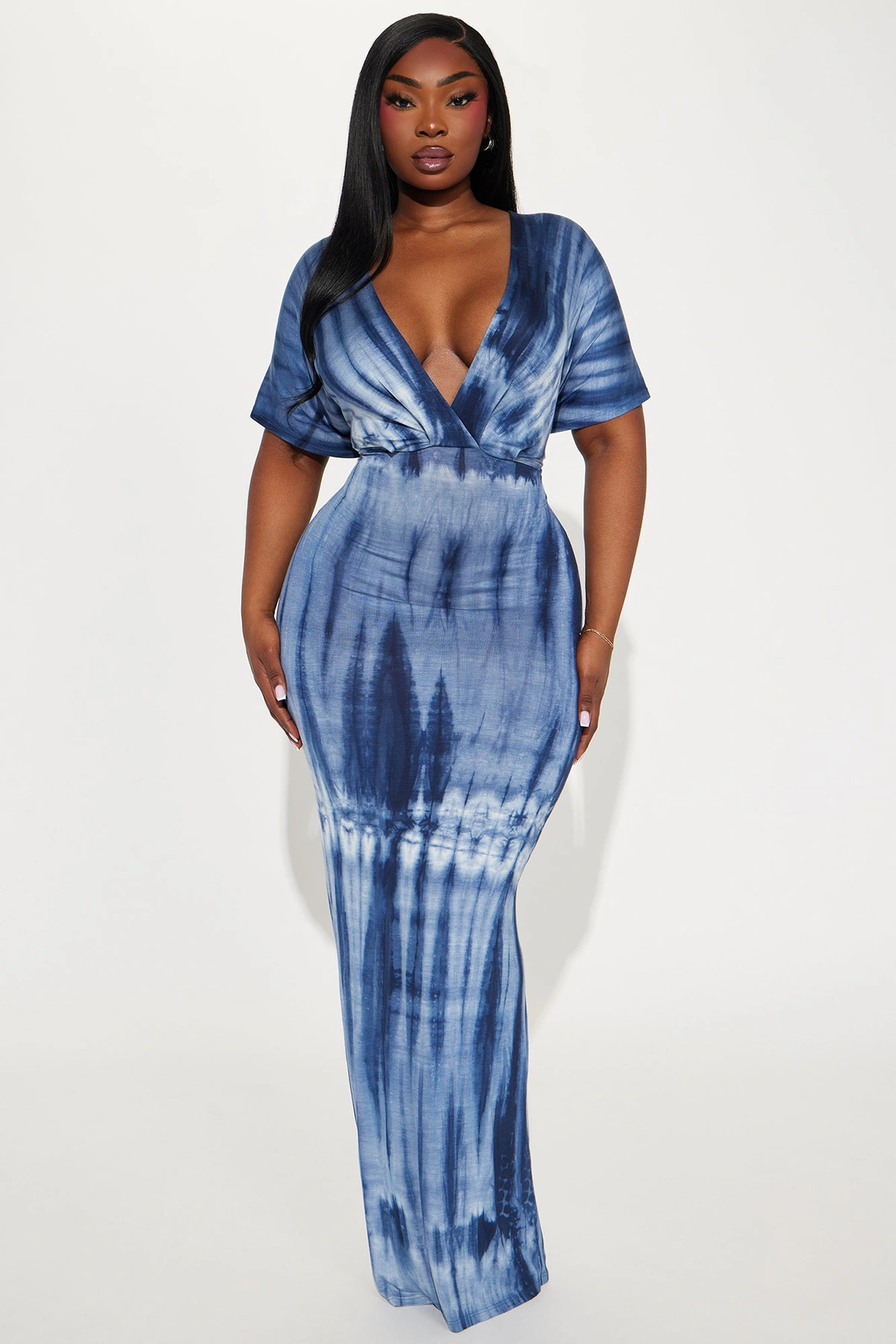 Gigi Tie Dye Maxi Dress - Blue/combo — Azul/combinação