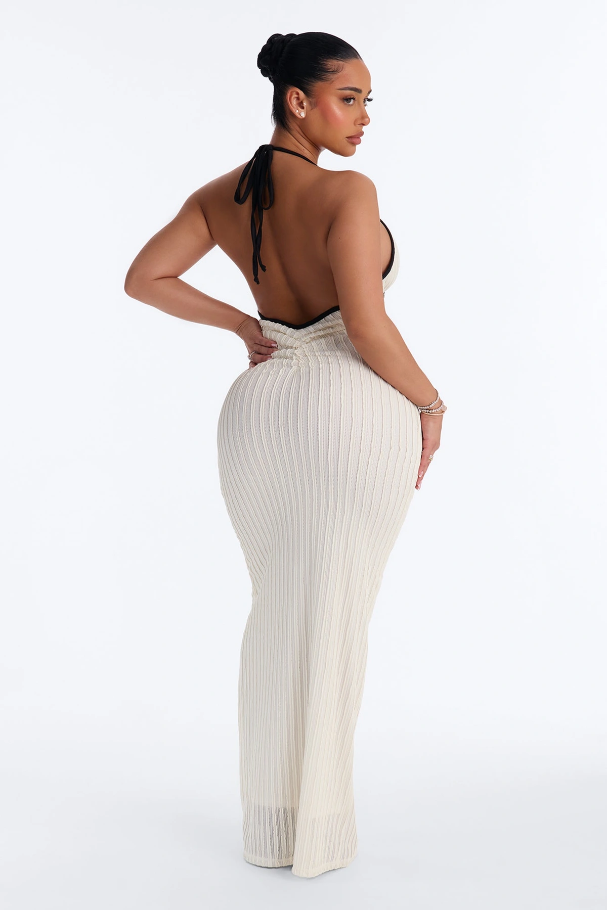 Sunlit Bliss Textured Maxi Dress - Off White — Off Branco