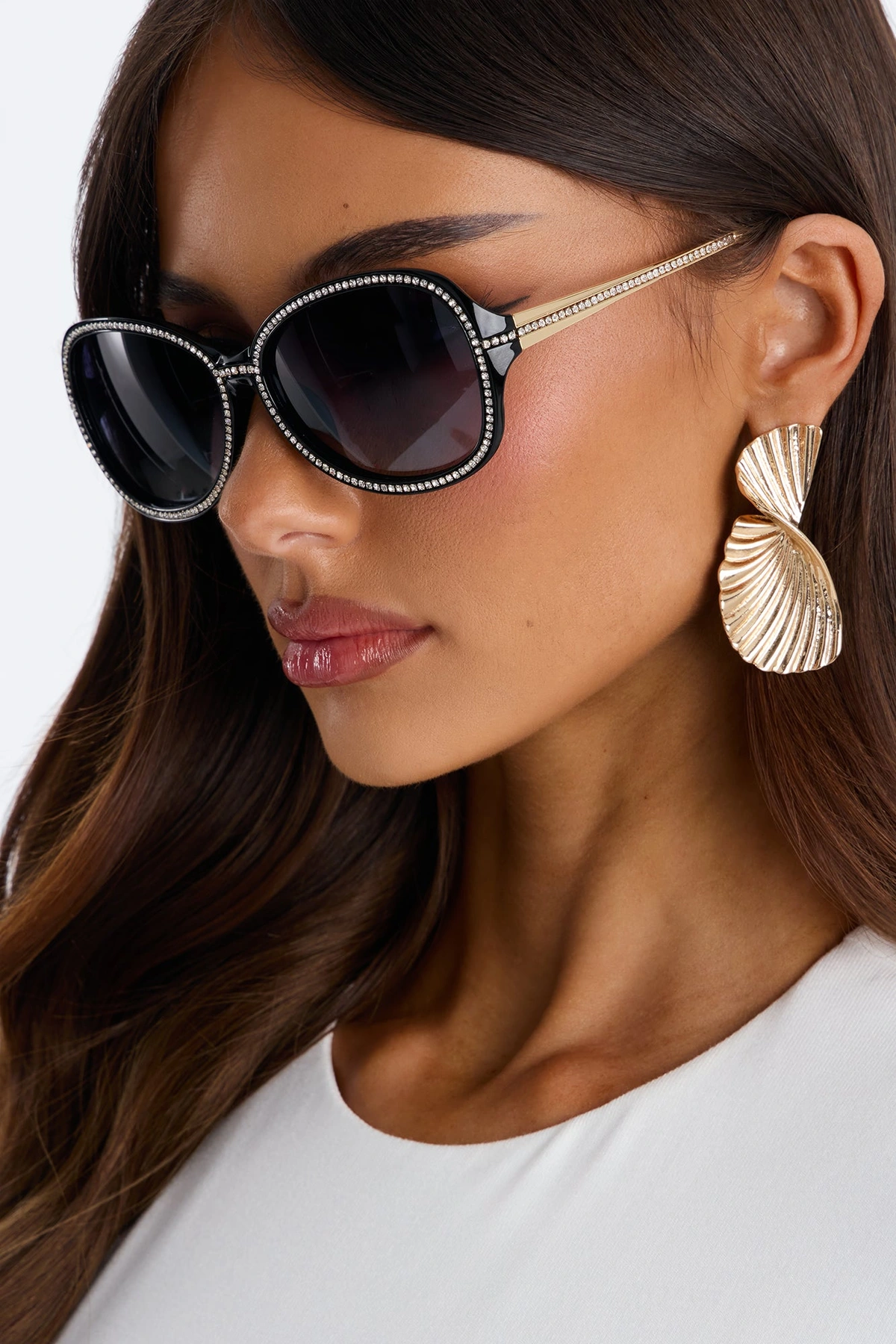 Diamond Daze Sunglasses - Black — Preto
