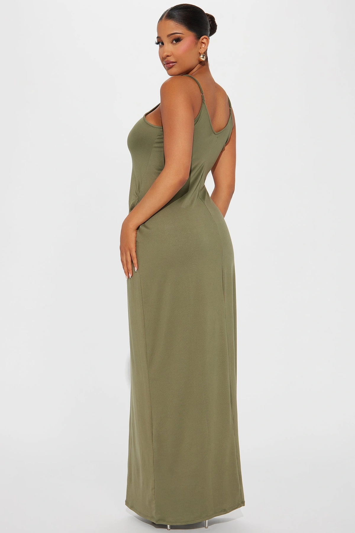 Simple Saturday Maxi Dress - Olive — Verde-azeitona