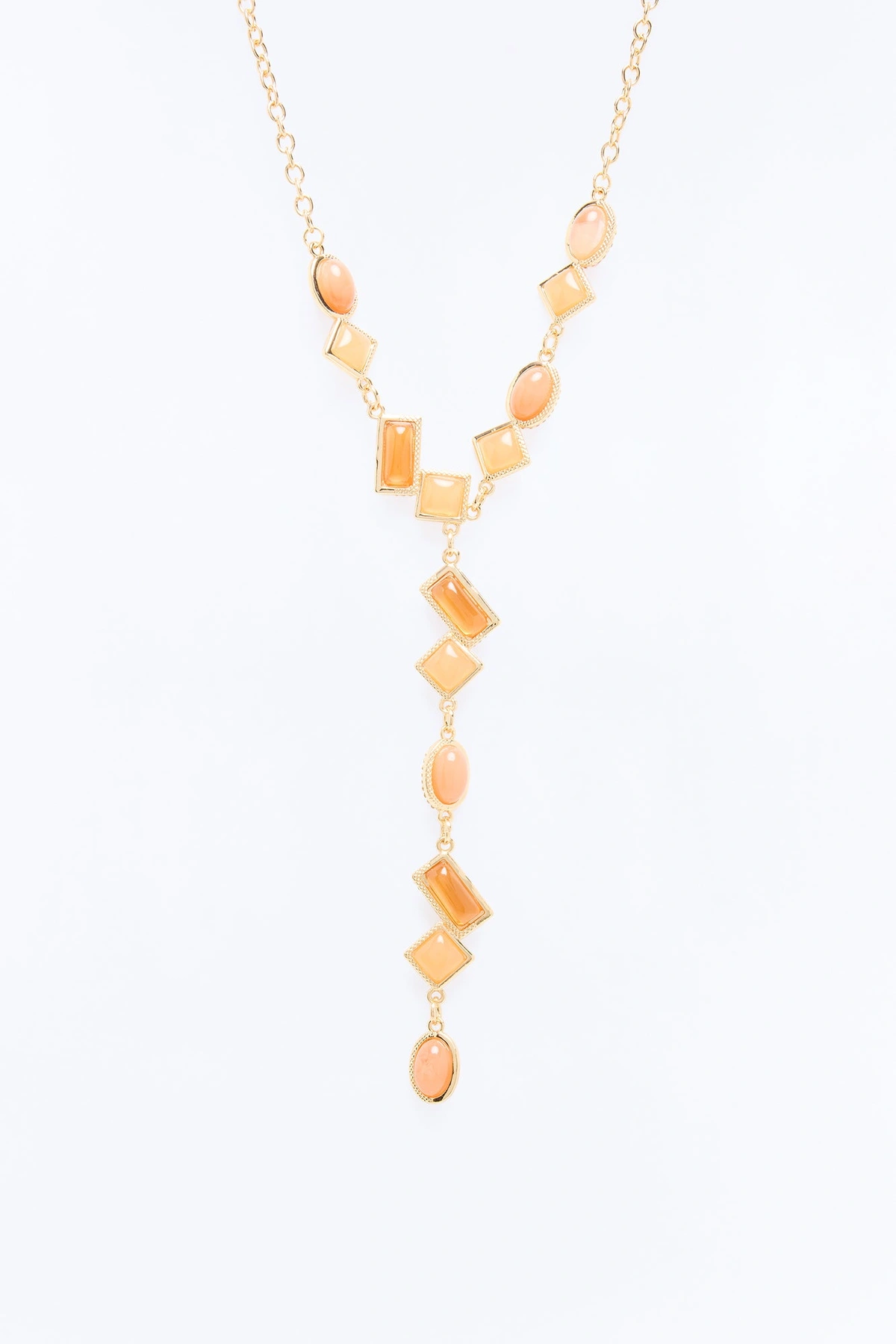 Calm Soul Jeweled Lariat Necklace - Pink/combo — Rosa/combinação