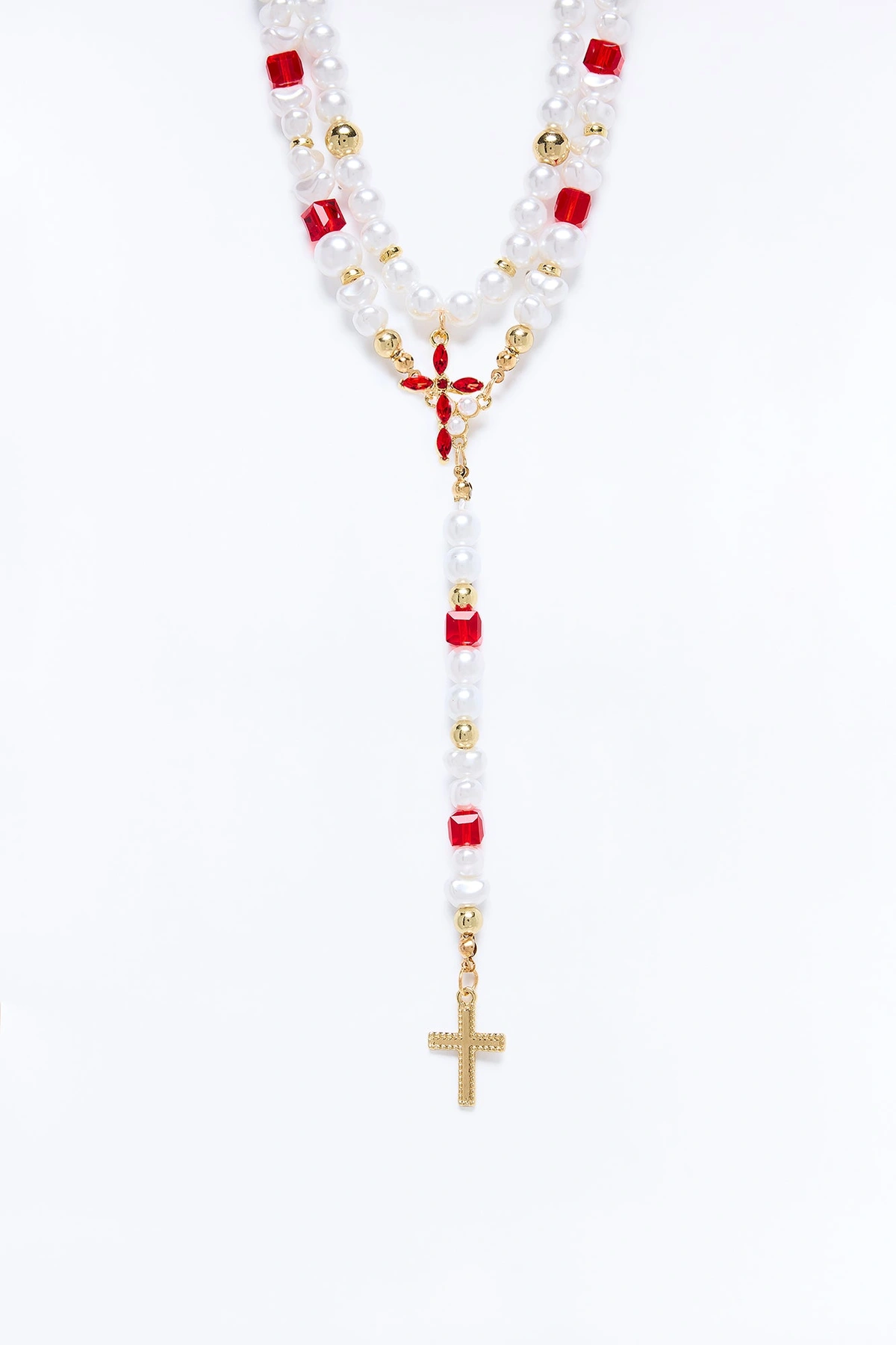 No One Like You Layered Necklace - White/combo — Branco/combinação