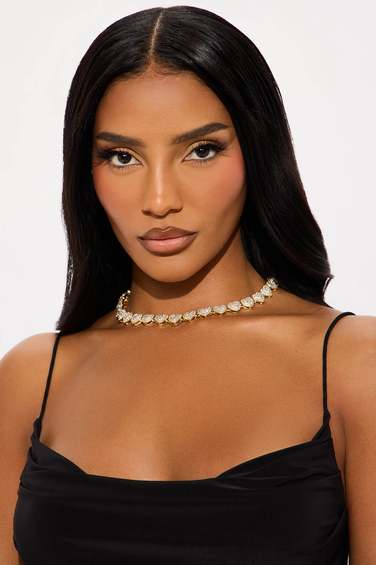 LOML Heart Single Chain Necklace - Gold — Dourado