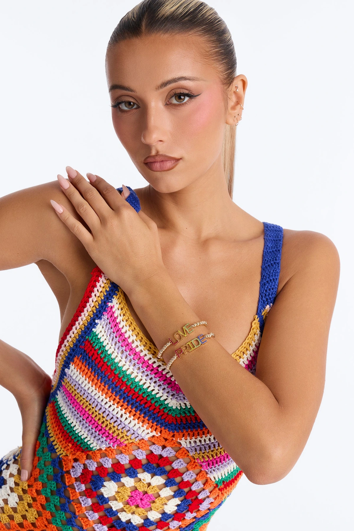 Love Wins Pride 3 Piece Bracelet Set - Gold/Multi — Dourado/Multicolor